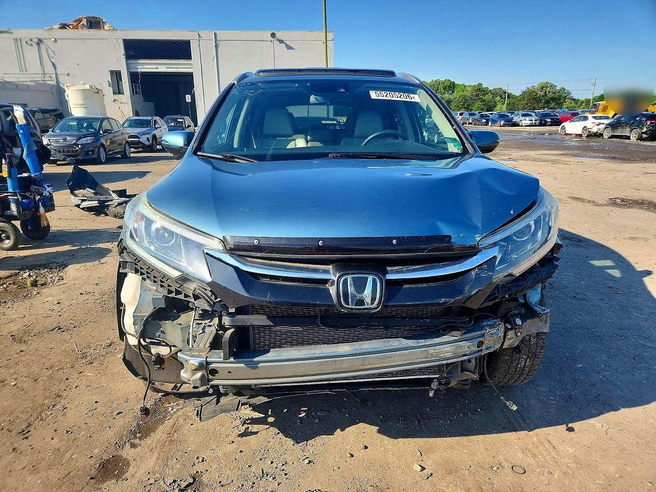 2015 Honda Cr-v Touring Blue vin: 5J6RM4H90FL008915