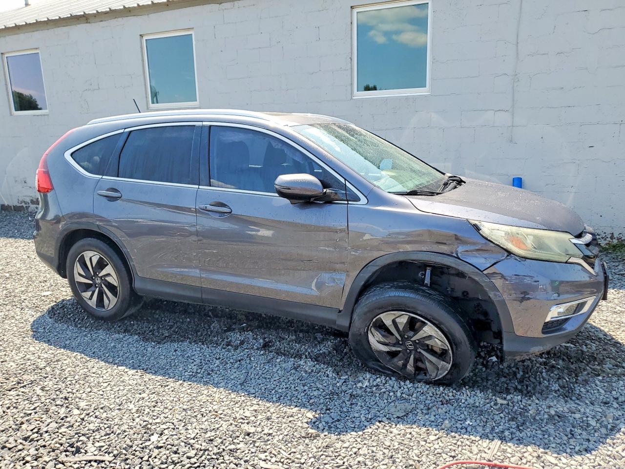 2015 Honda Cr-v Touring Gray vin: 5J6RM4H90FL065955