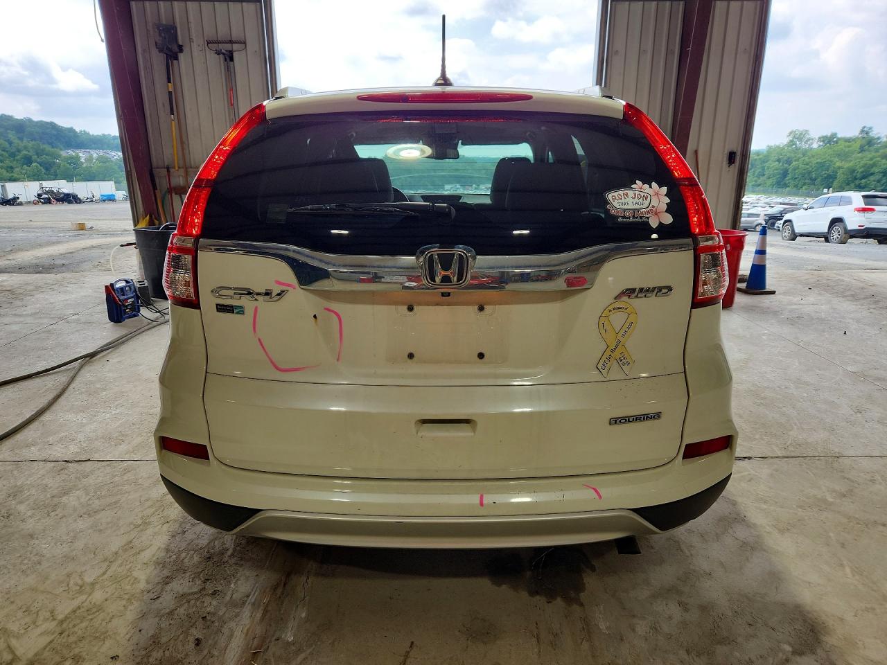 2015 Honda Cr-v Touring Белый vin: 5J6RM4H90FL073506