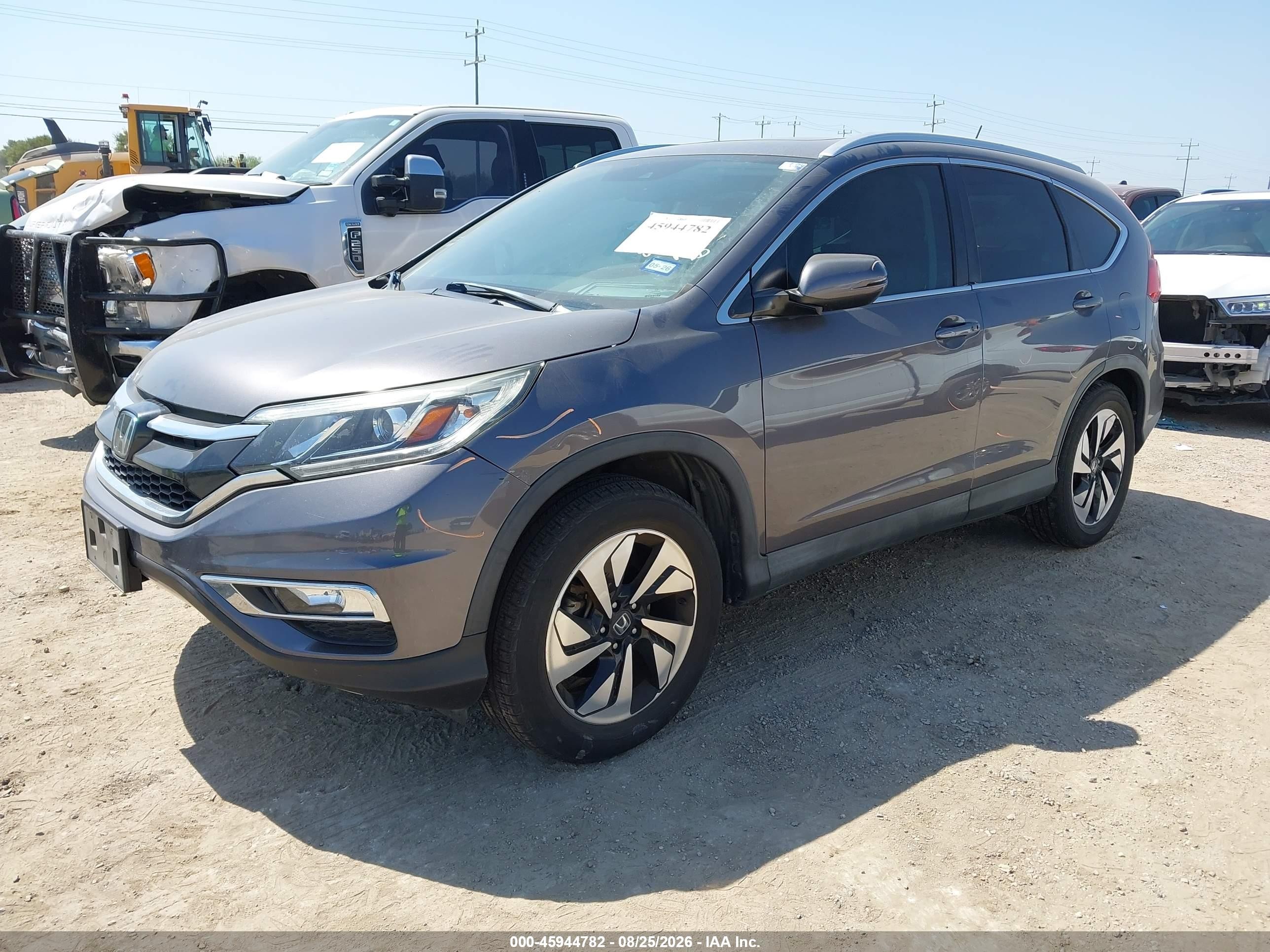 2015 Honda Cr-v Touring Серый vin: 5J6RM4H90FL104298