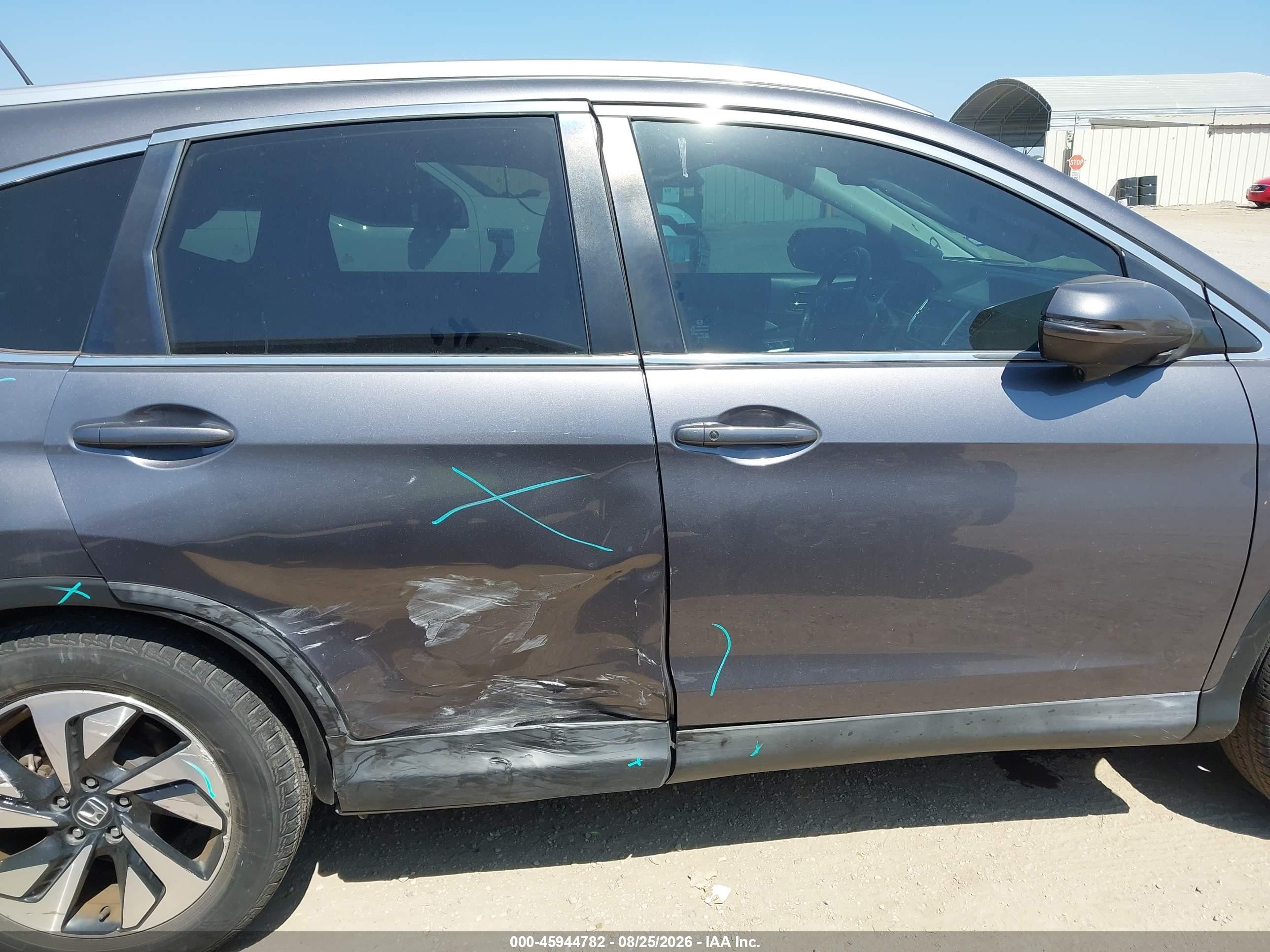 2015 Honda Cr-v Touring Серый vin: 5J6RM4H90FL104298