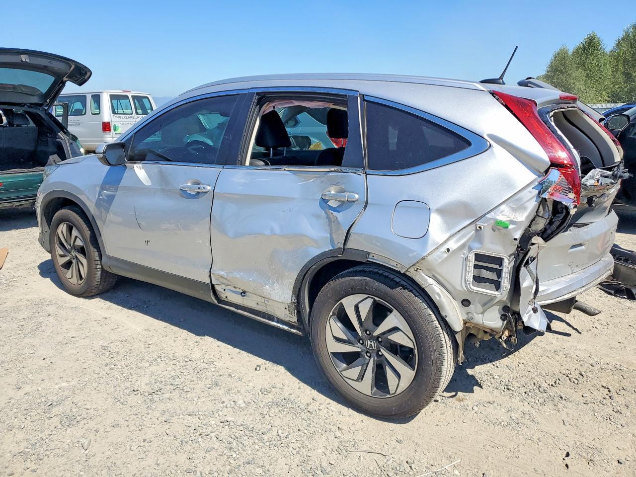 2015 Honda Cr-v Touring Silver vin: 5J6RM4H90FL111865