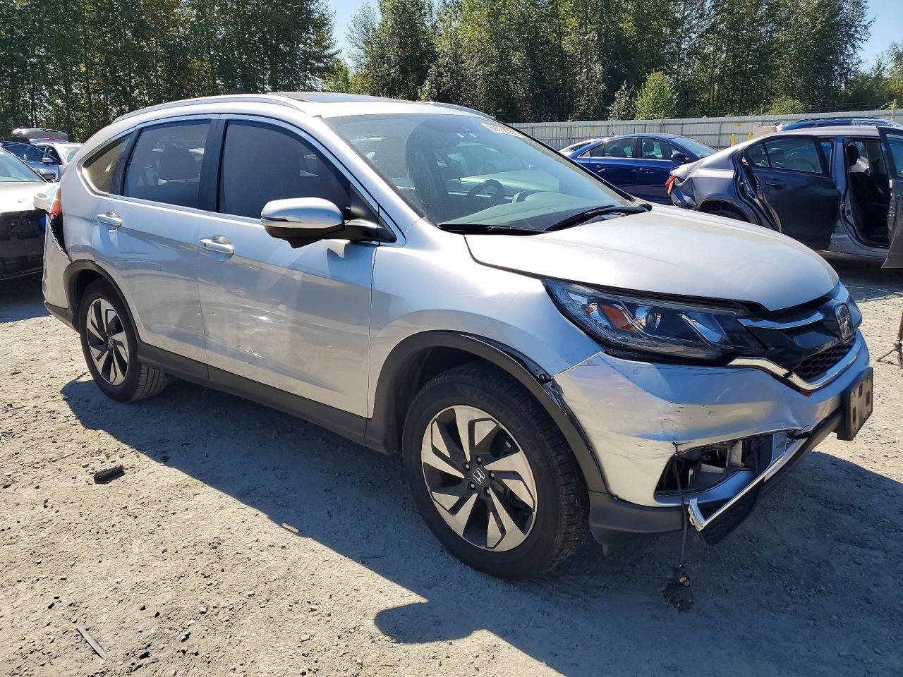 2015 Honda Cr-v Touring Silver vin: 5J6RM4H90FL111865