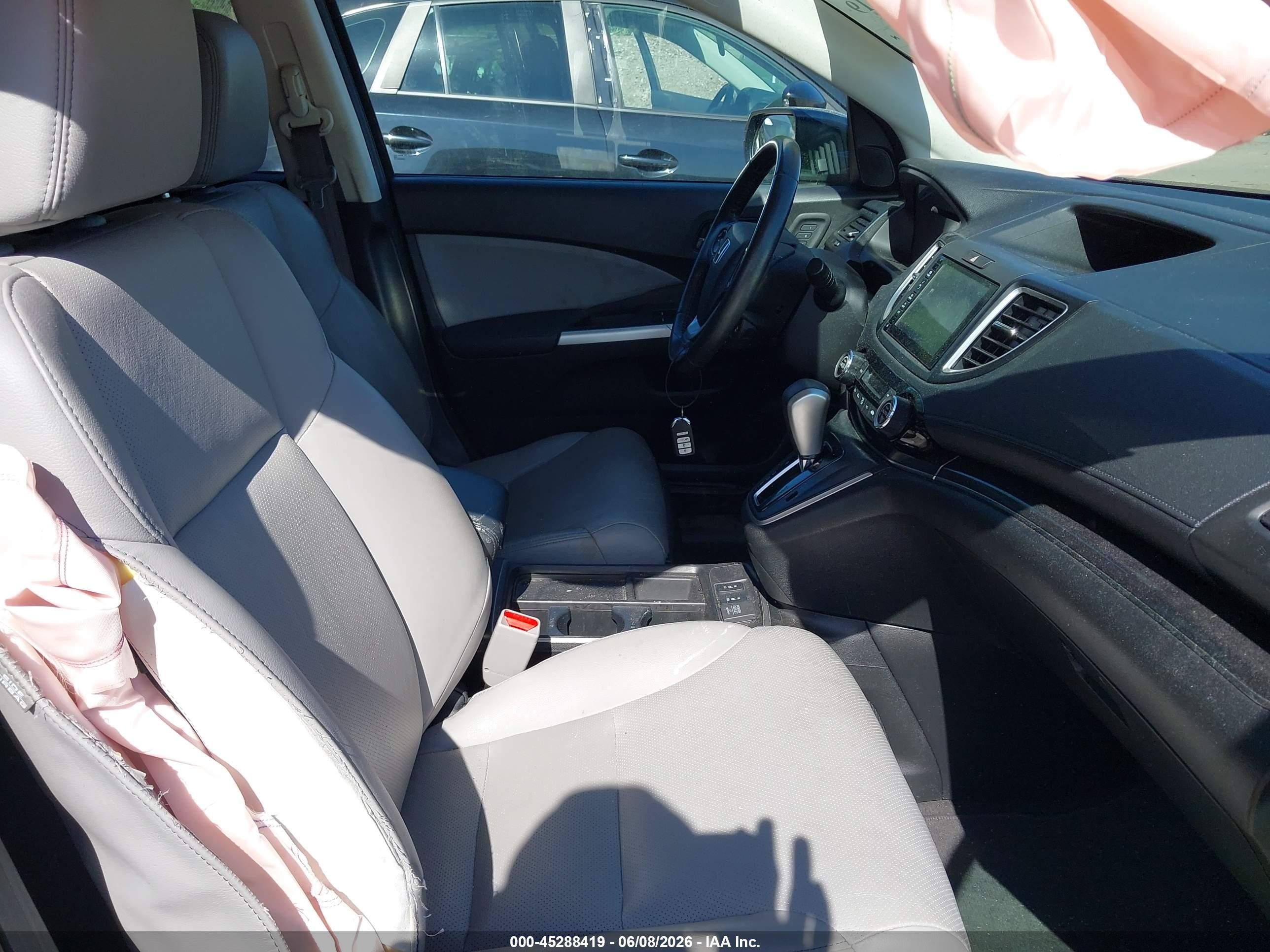 2015 Honda Cr-v Touring Gray vin: 5J6RM4H90FL123921