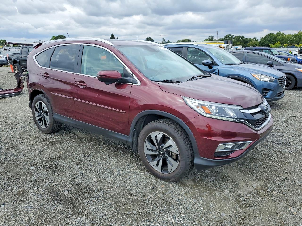 2015 Honda Cr-v Touring Burgundy vin: 5J6RM4H91FL046623