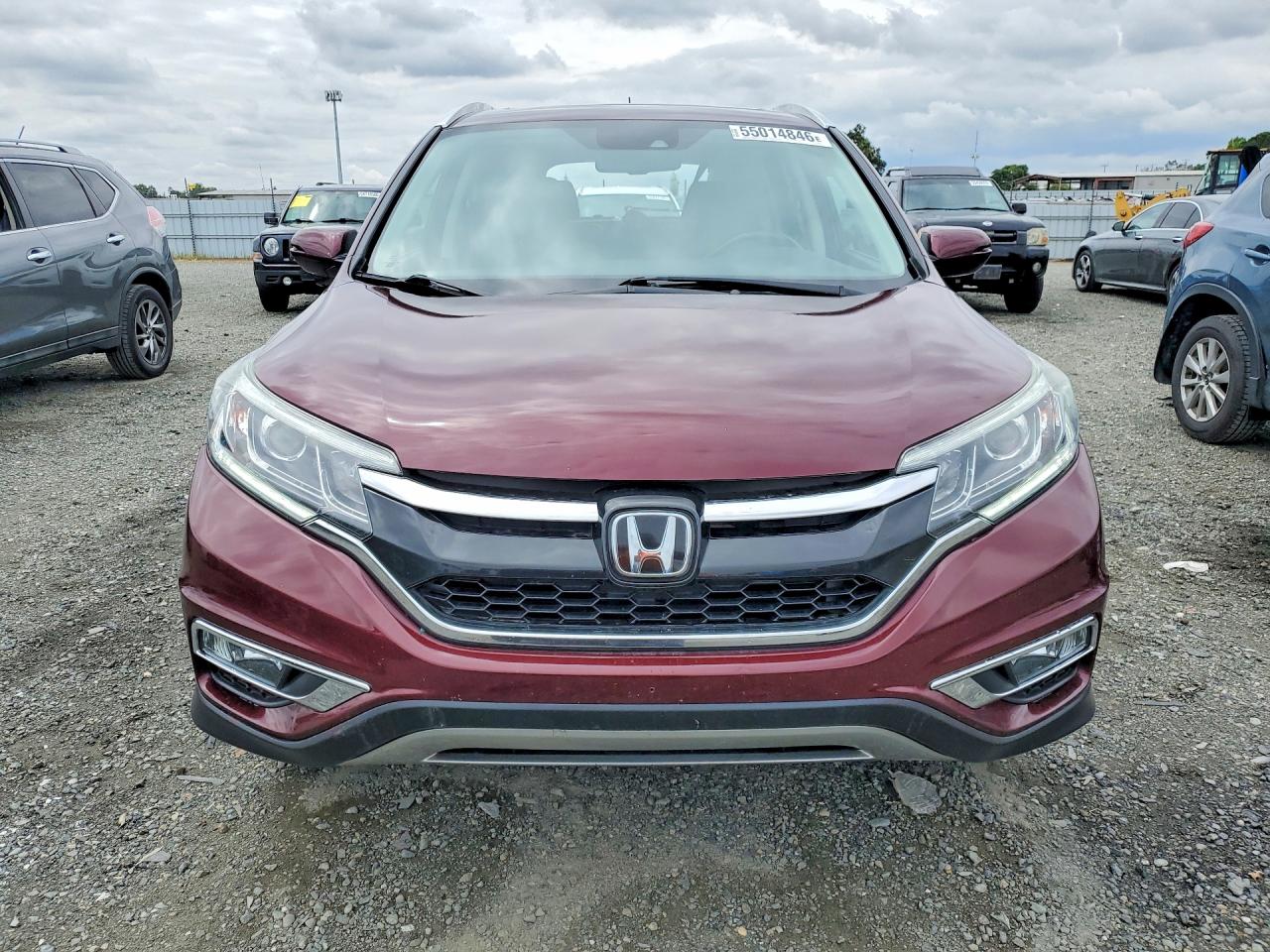 2015 Honda Cr-v Touring Burgundy vin: 5J6RM4H91FL046623