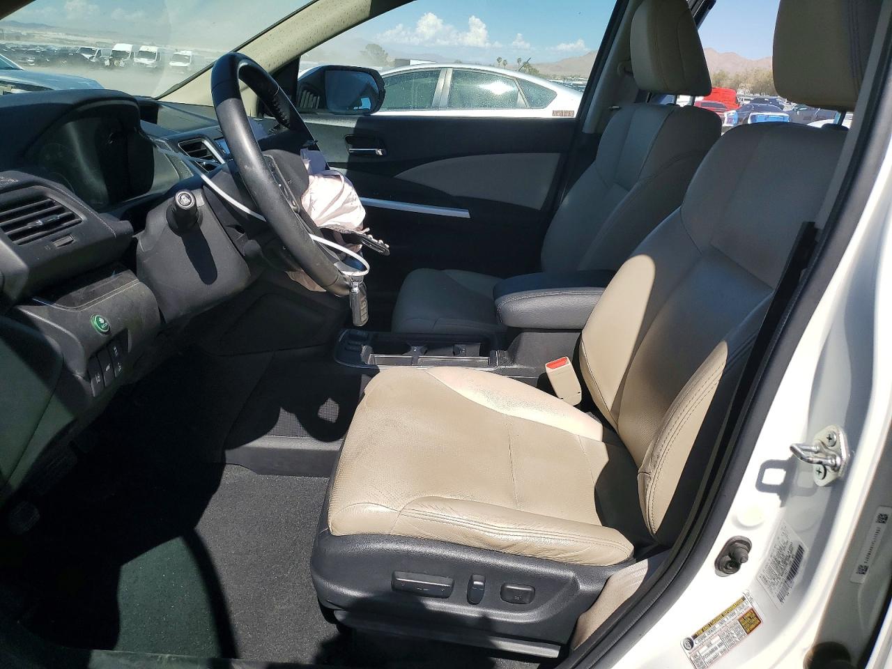 2015 Honda Cr-v Touring White vin: 5J6RM4H91FL117657