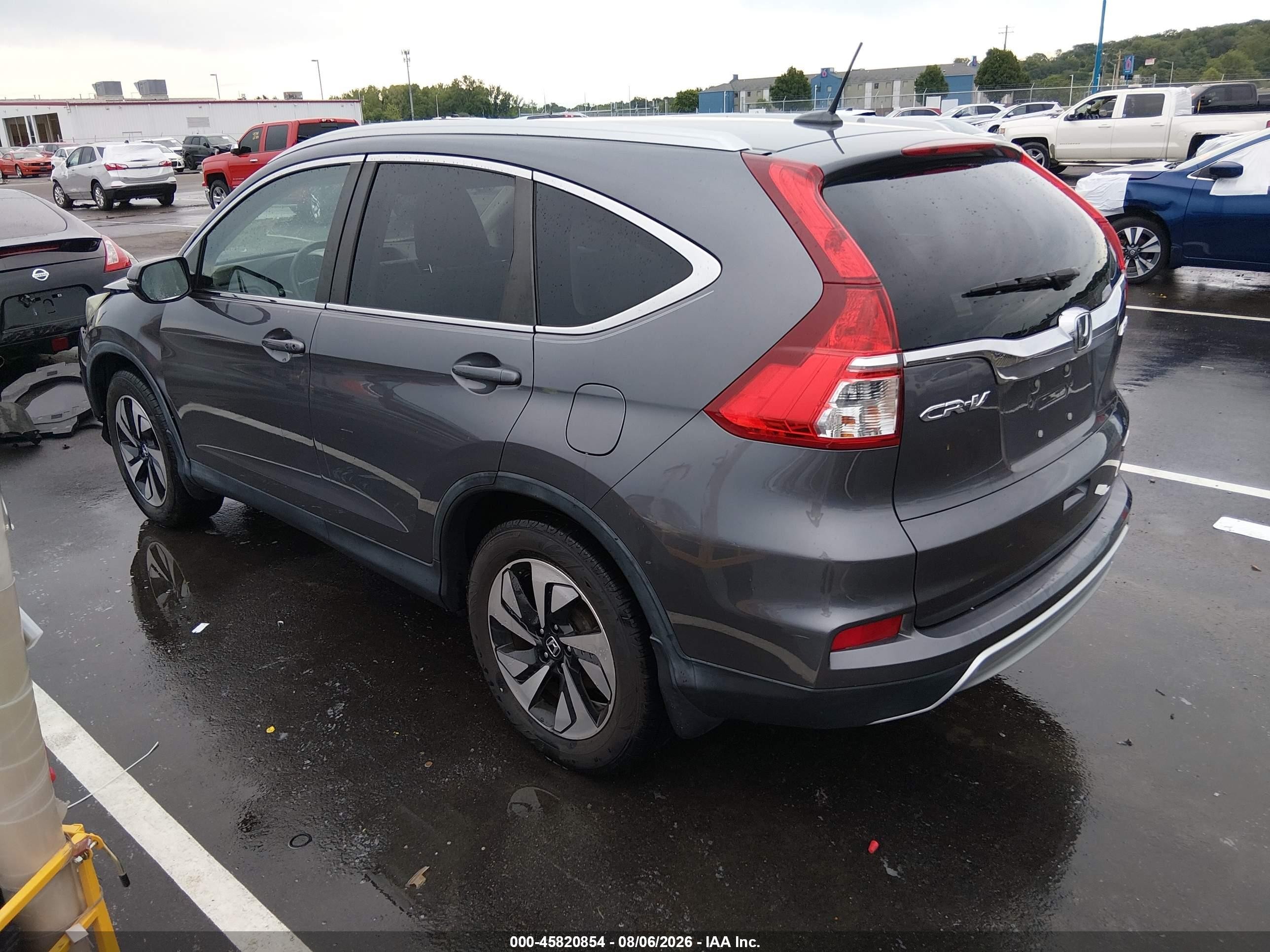 2015 Honda Cr-v Touring Gray vin: 5J6RM4H91FL118114