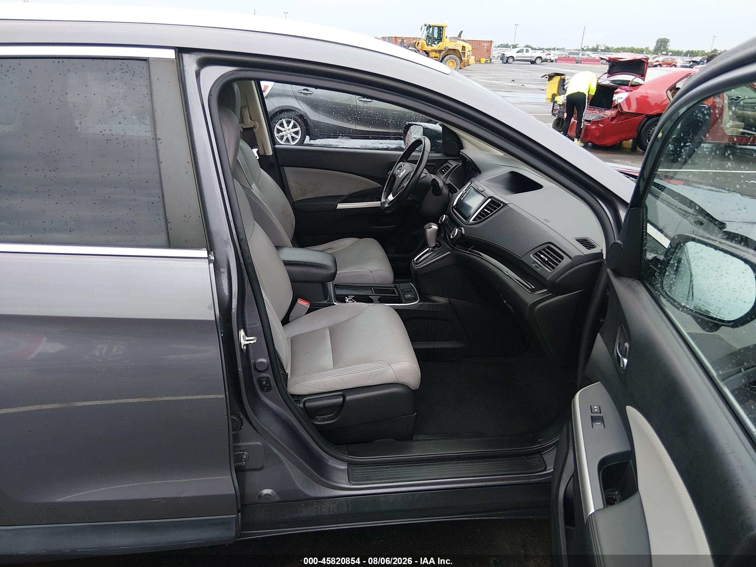 2015 Honda Cr-v Touring Gray vin: 5J6RM4H91FL118114