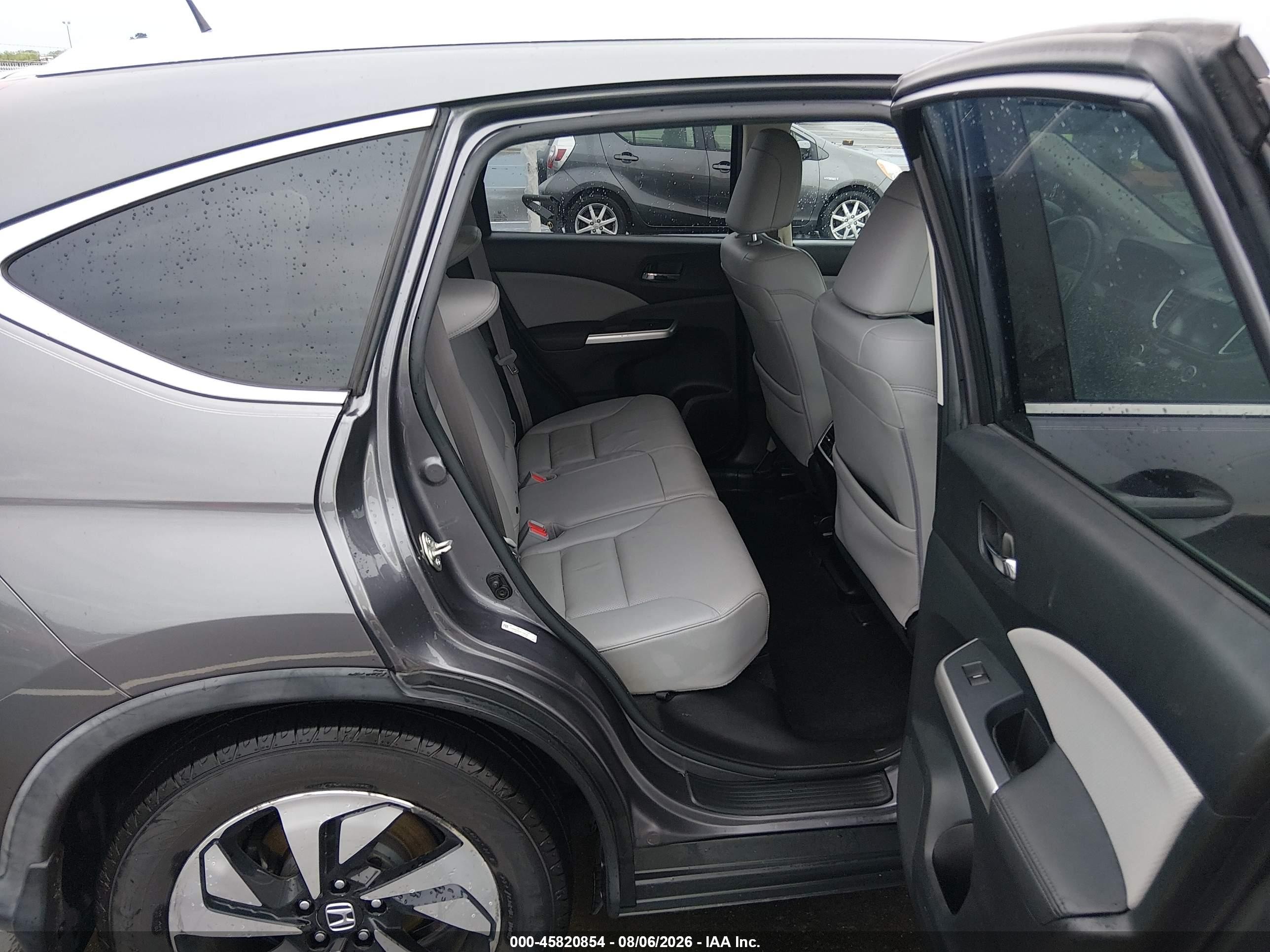 2015 Honda Cr-v Touring Gray vin: 5J6RM4H91FL118114
