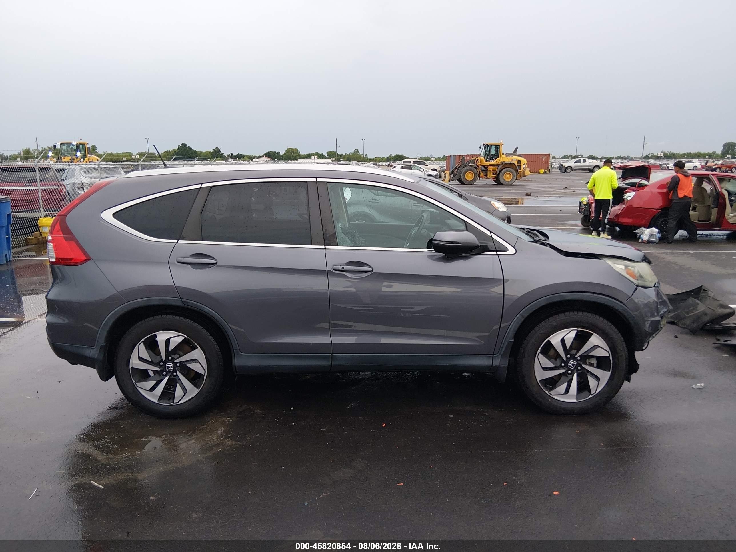 2015 Honda Cr-v Touring Gray vin: 5J6RM4H91FL118114