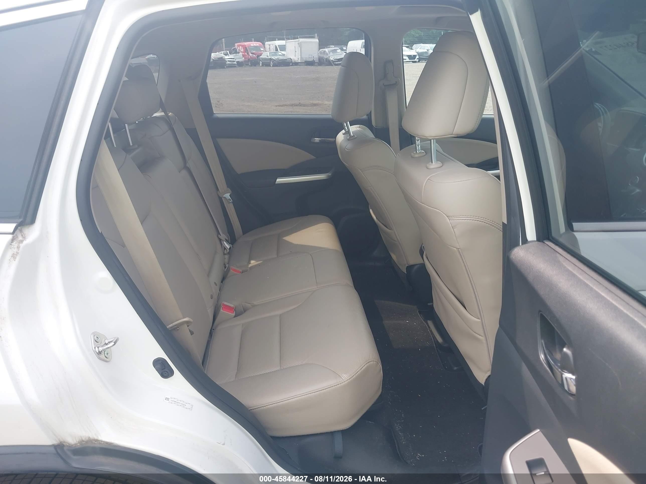 2015 Honda Cr-v Touring White vin: 5J6RM4H91FL130036