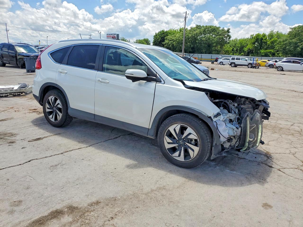 2016 Honda Cr-v Touring White vin: 5J6RM4H91GL025319