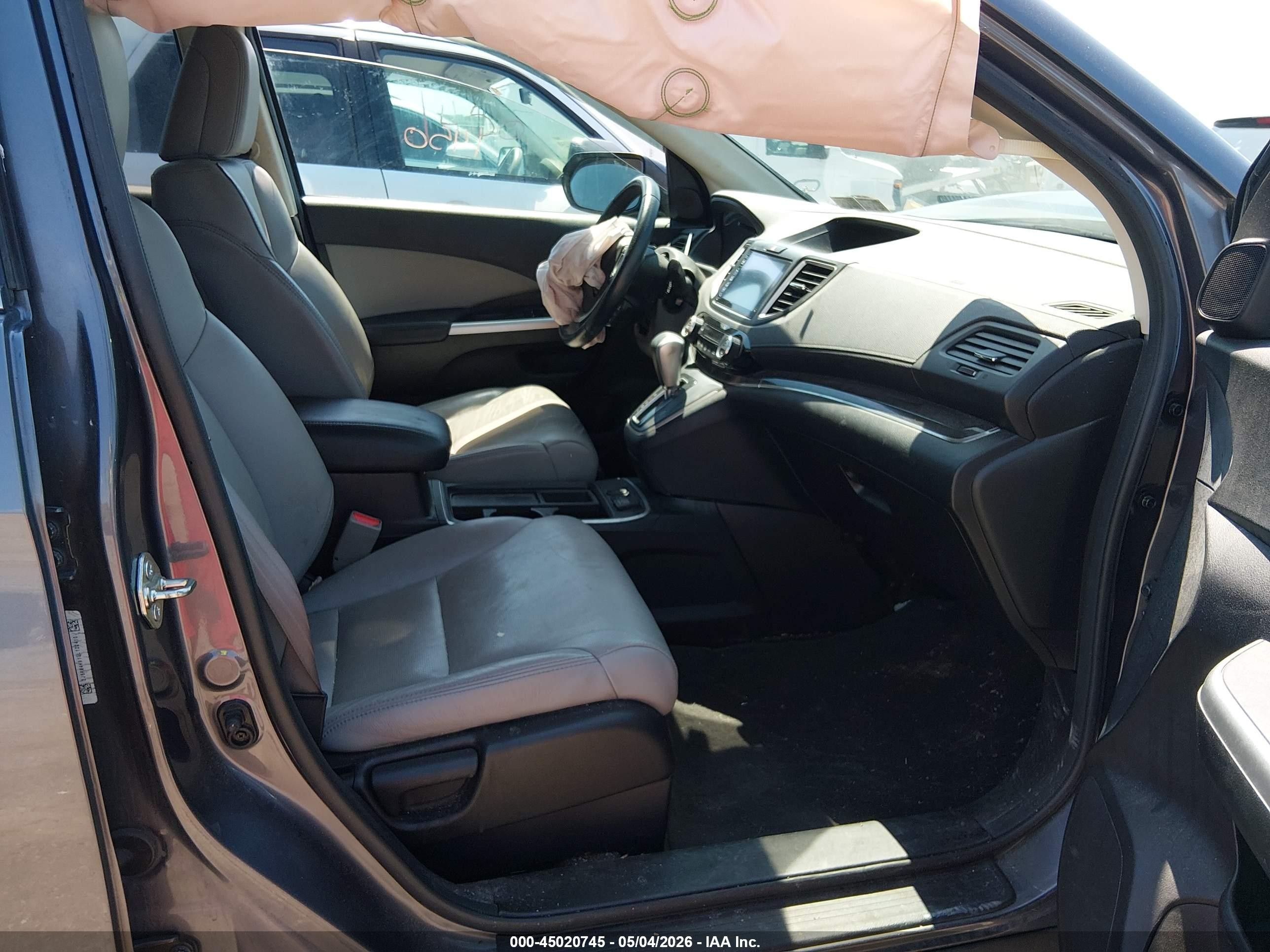 2016 Honda Cr-v Touring Серый vin: 5J6RM4H91GL122410