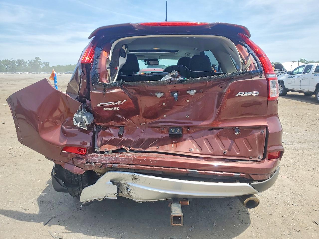 2015 Honda Cr-v Touring Burgundy vin: 5J6RM4H92FL059557