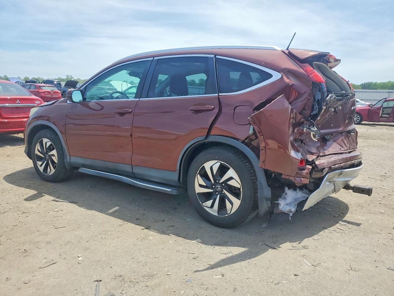 2015 Honda Cr-v Touring Burgundy vin: 5J6RM4H92FL059557