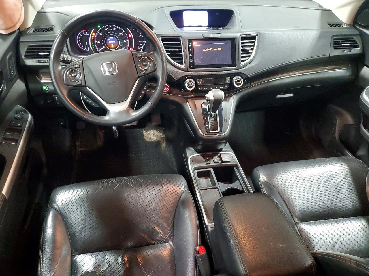 2015 Honda Cr-v Touring White vin: 5J6RM4H92FL062507