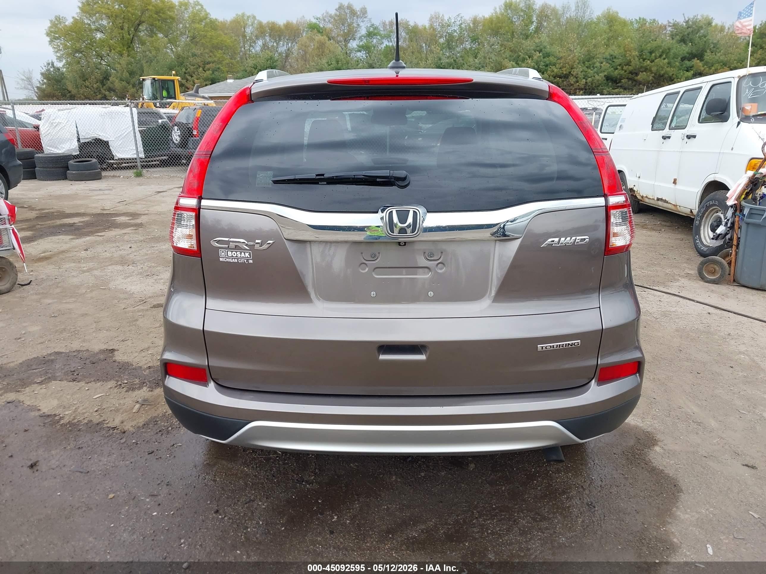 2015 Honda Cr-v Touring Brown vin: 5J6RM4H92FL063494