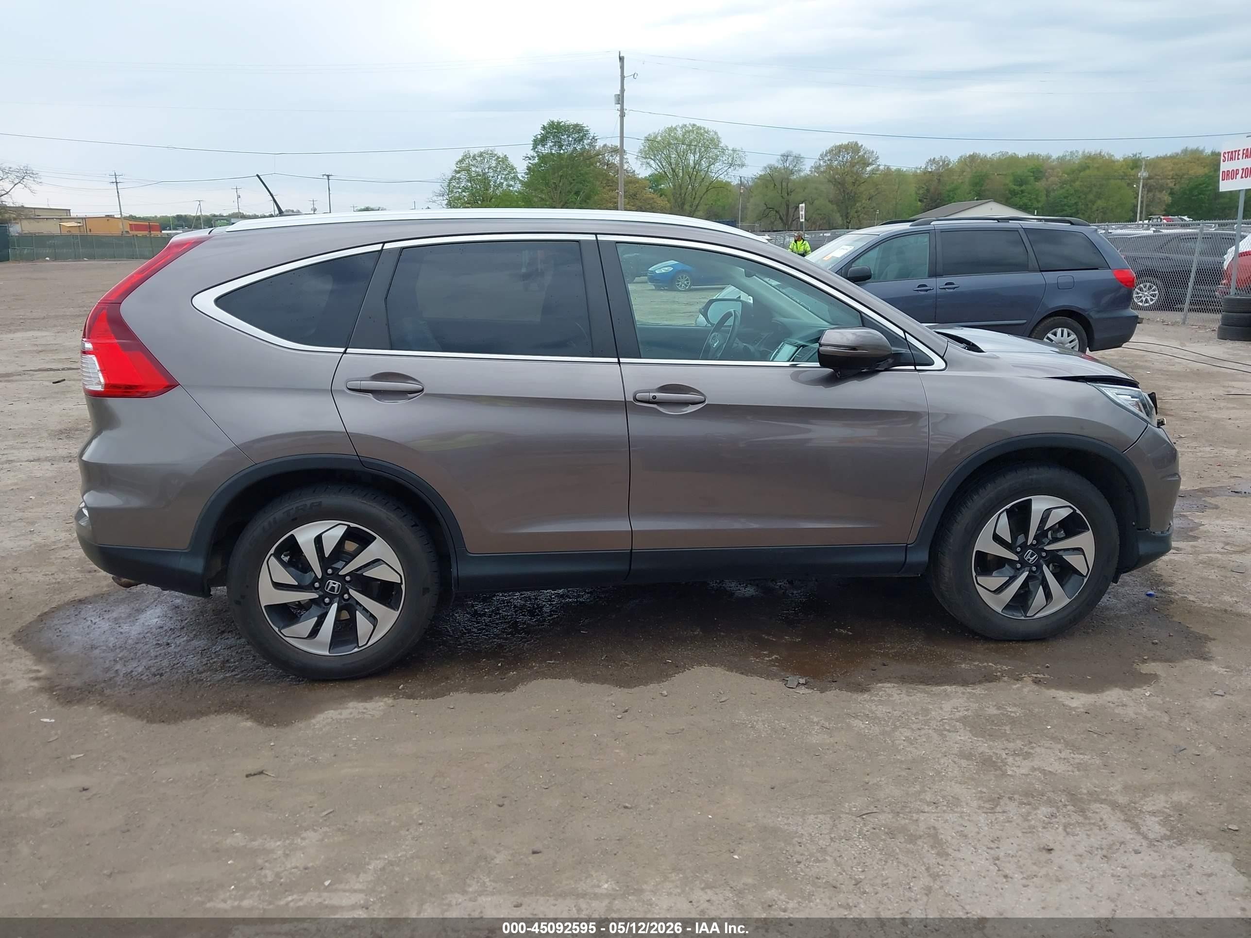 2015 Honda Cr-v Touring Brown vin: 5J6RM4H92FL063494