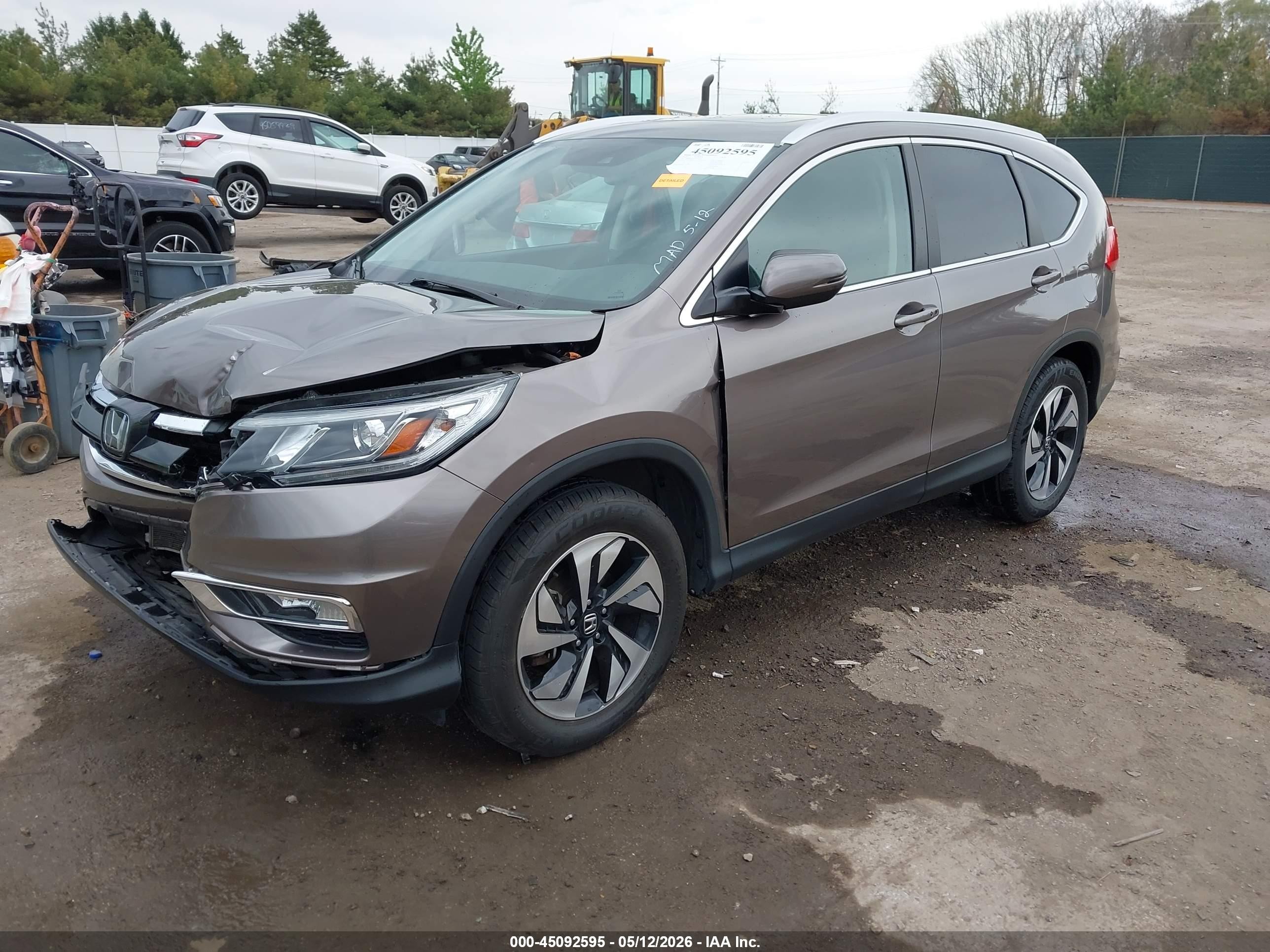 2015 Honda Cr-v Touring Brown vin: 5J6RM4H92FL063494