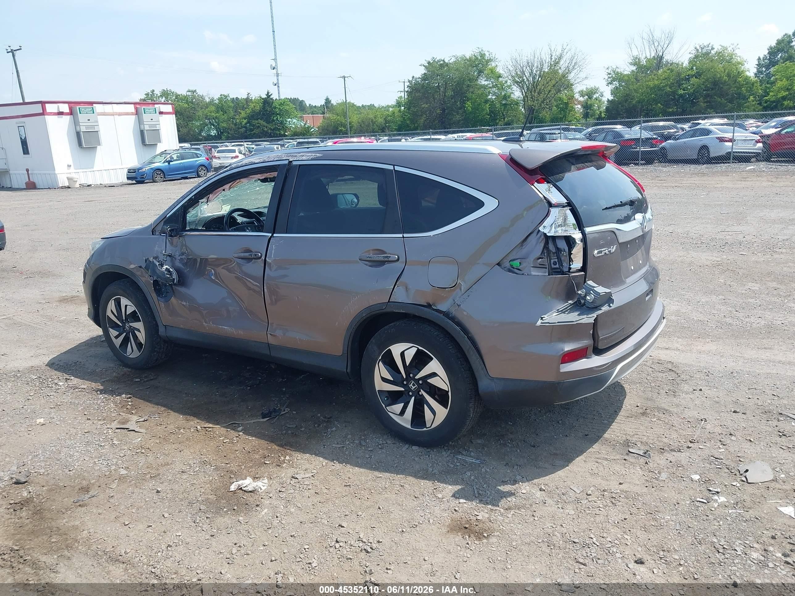 2015 Honda Cr-v Touring Коричневый vin: 5J6RM4H92FL090159