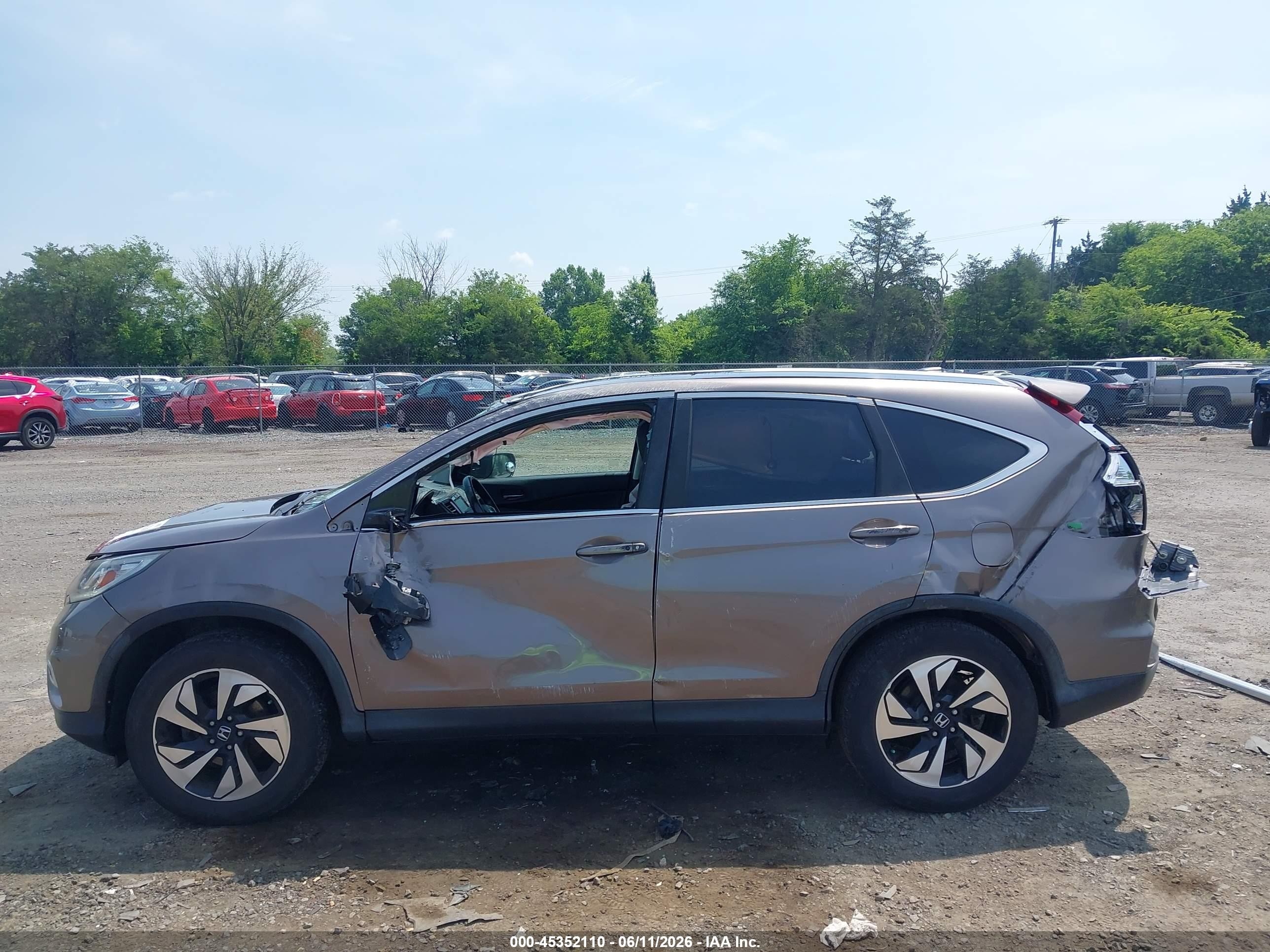 2015 Honda Cr-v Touring Коричневый vin: 5J6RM4H92FL090159
