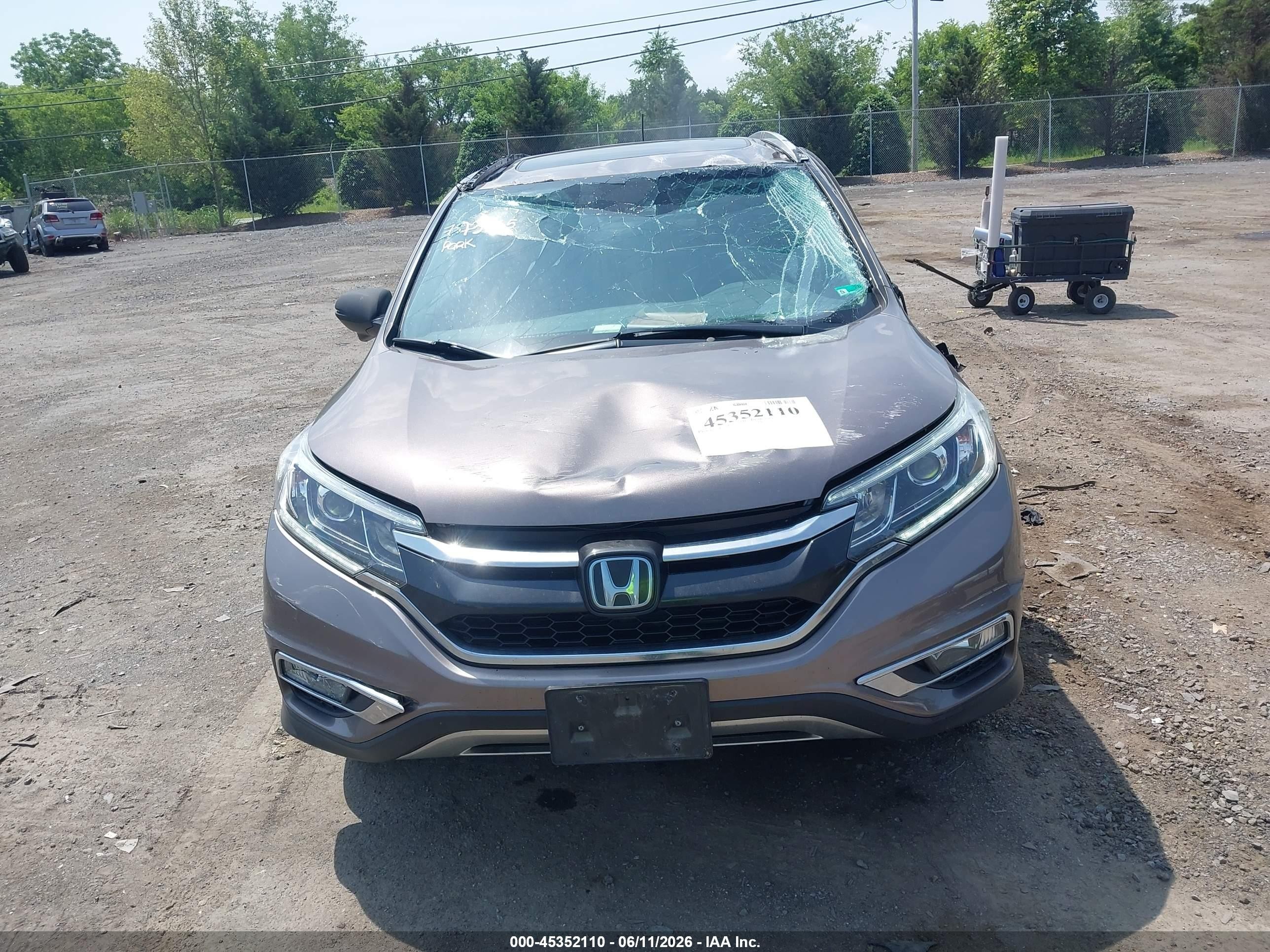 2015 Honda Cr-v Touring Коричневый vin: 5J6RM4H92FL090159