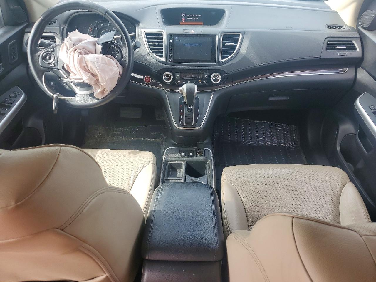 2015 Honda Cr-v Touring White vin: 5J6RM4H92FL130014