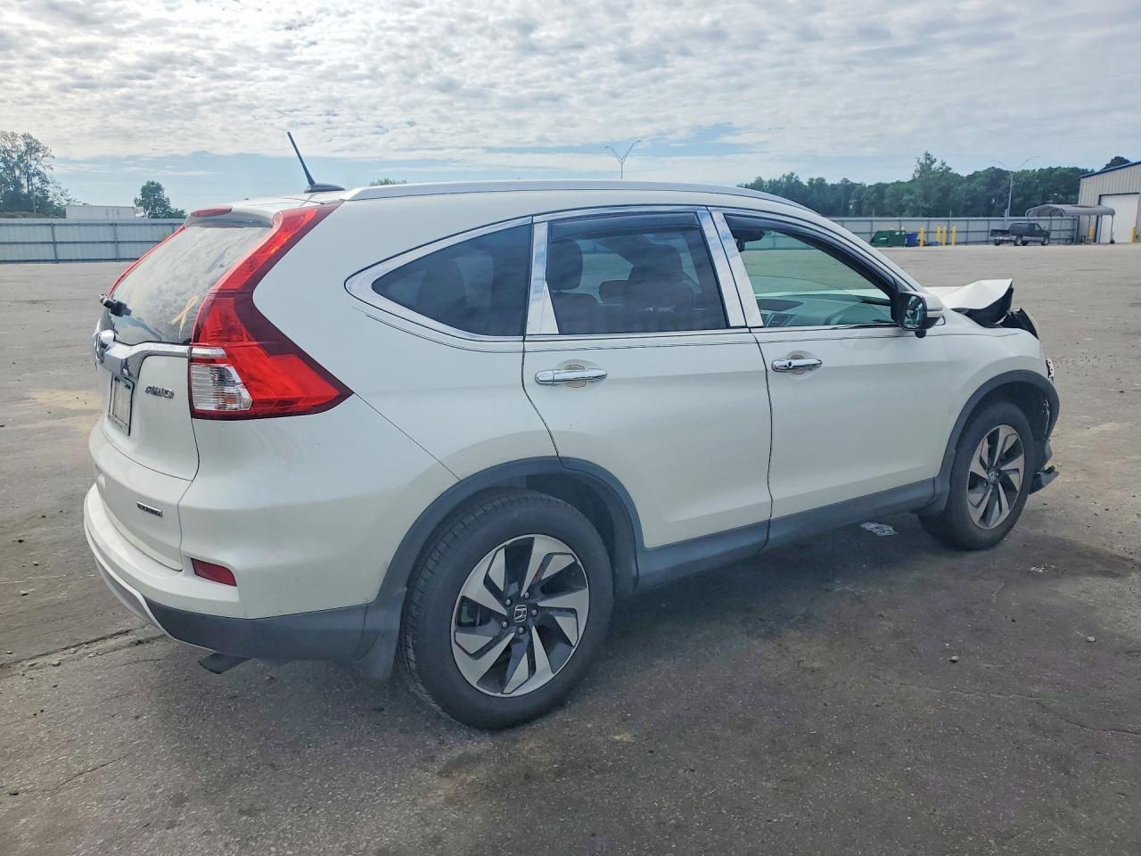2015 Honda Cr-v Touring White vin: 5J6RM4H92FL130014
