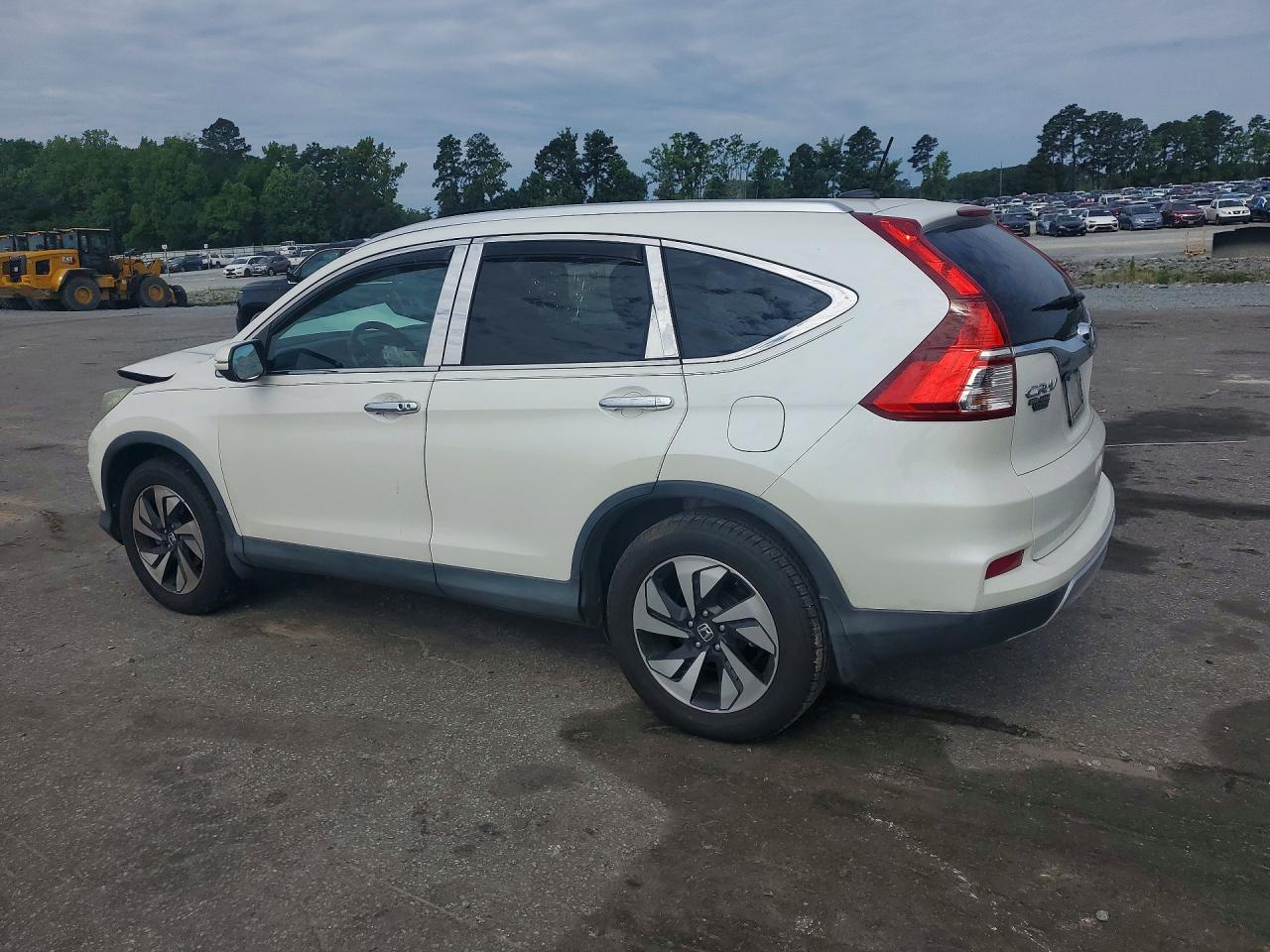 2015 Honda Cr-v Touring White vin: 5J6RM4H92FL130014