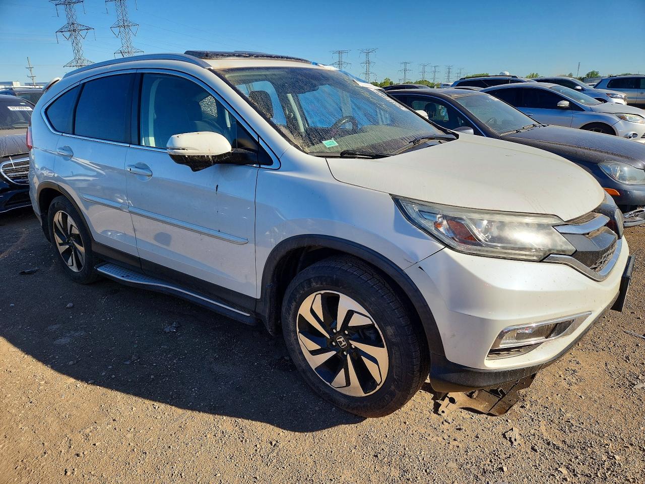 2016 Honda Cr-v Touring Белый vin: 5J6RM4H92GL074884