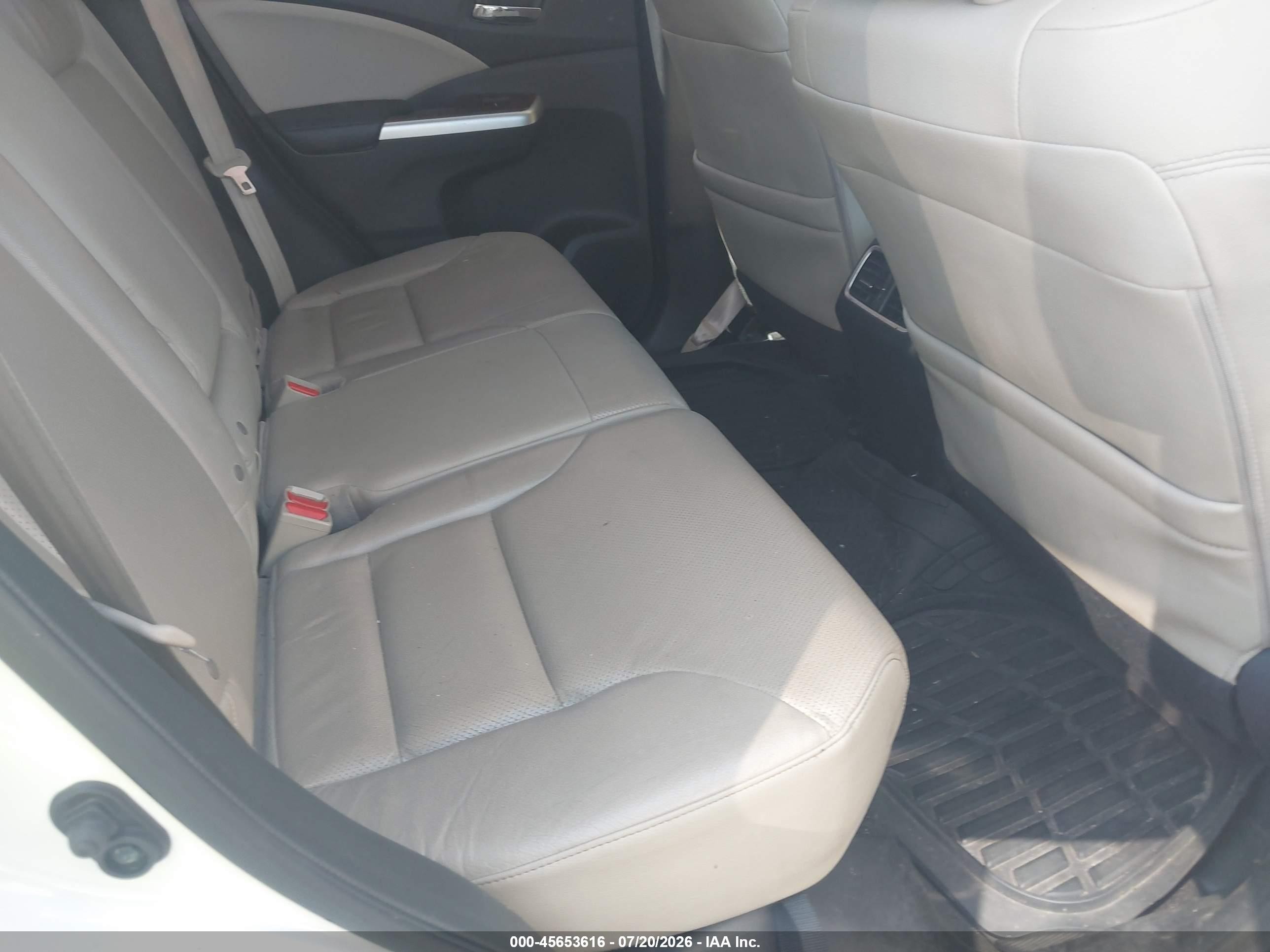 2015 Honda Cr-v Touring White vin: 5J6RM4H93FL004485