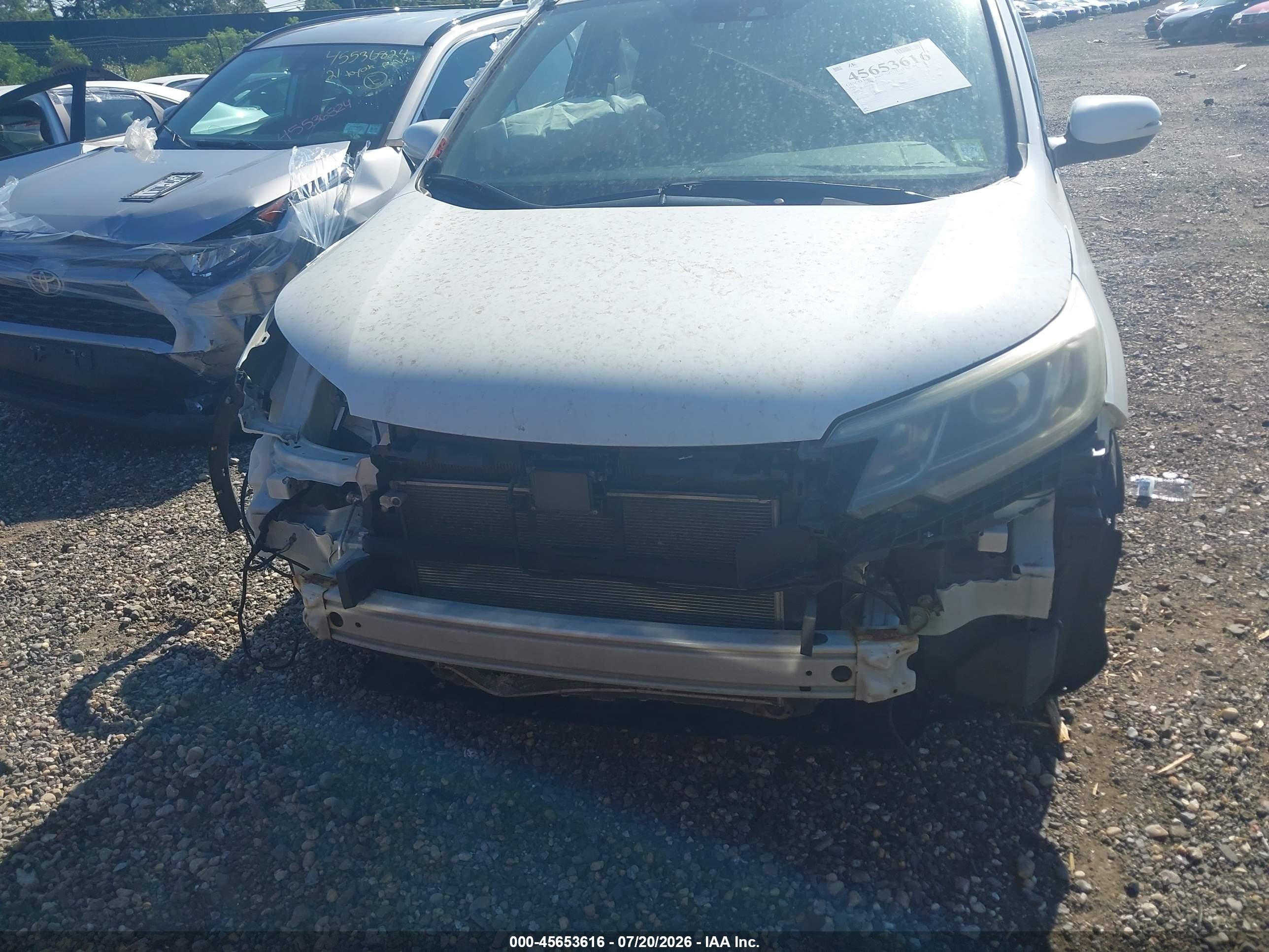 2015 Honda Cr-v Touring White vin: 5J6RM4H93FL004485