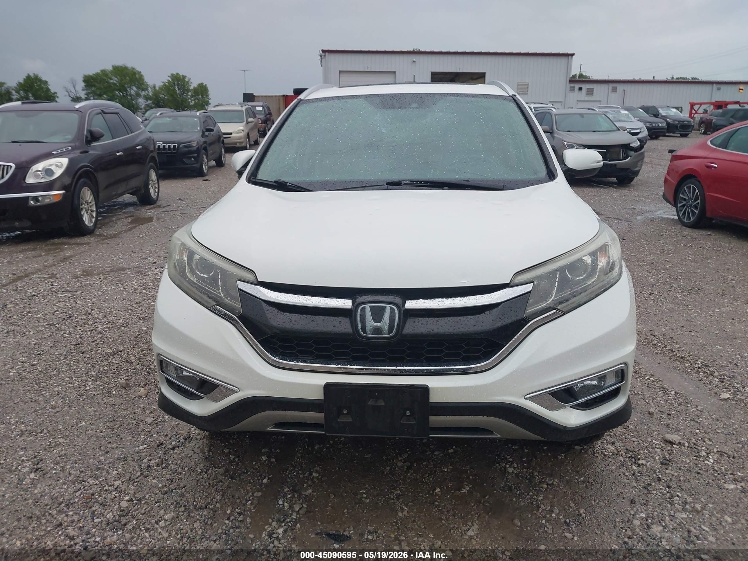 2015 Honda Cr-v Touring White vin: 5J6RM4H93FL025286
