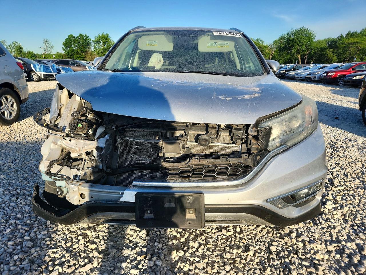 2015 Honda Cr-v Touring Silver vin: 5J6RM4H93FL045828
