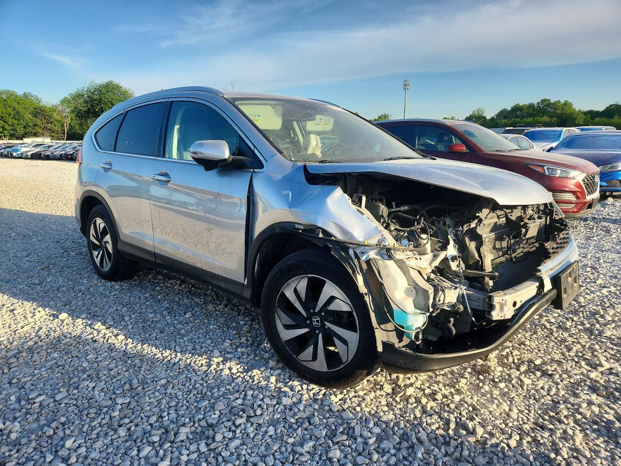 2015 Honda Cr-v Touring Silver vin: 5J6RM4H93FL045828