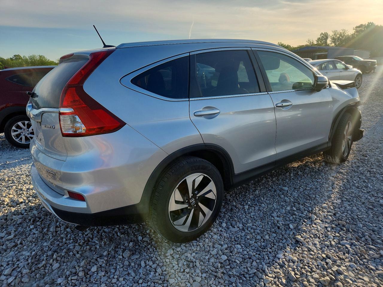 2015 Honda Cr-v Touring Silver vin: 5J6RM4H93FL045828