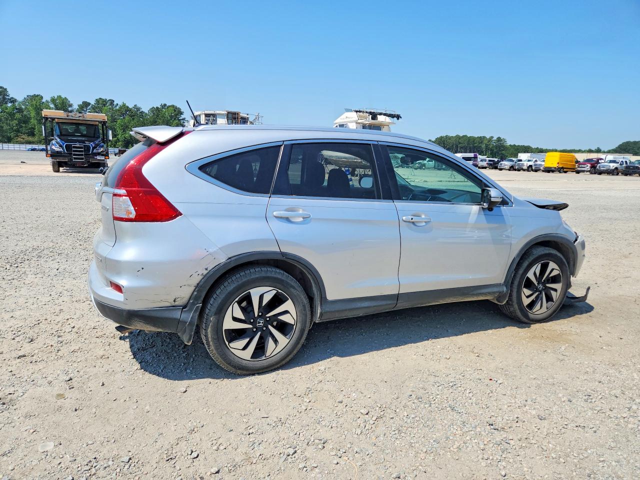 2015 Honda Cr-v Touring Silver vin: 5J6RM4H93FL058384