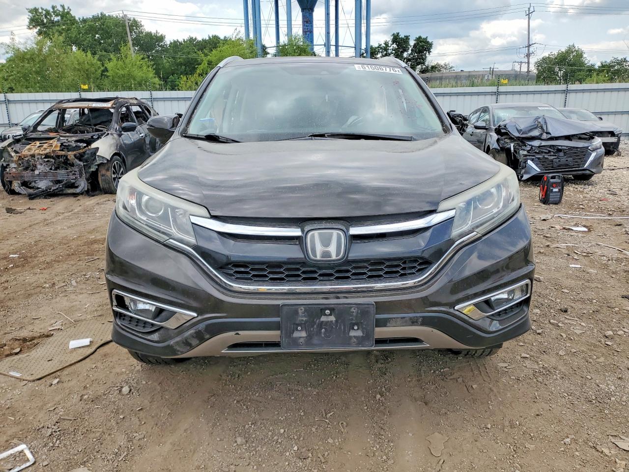 2015 Honda Cr-v Touring Серый vin: 5J6RM4H93FL123203