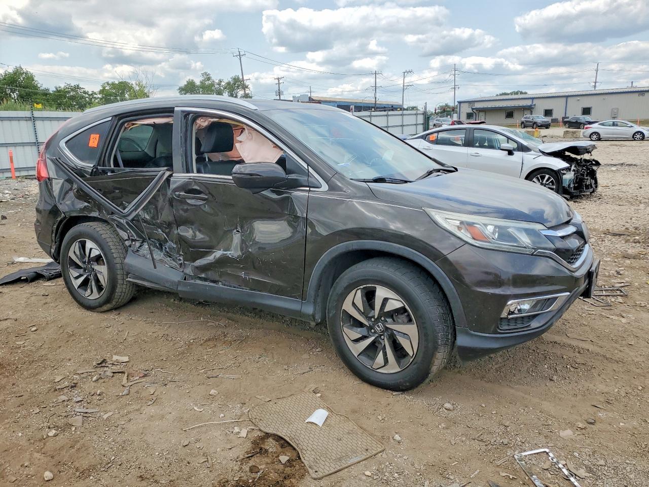 2015 Honda Cr-v Touring Серый vin: 5J6RM4H93FL123203