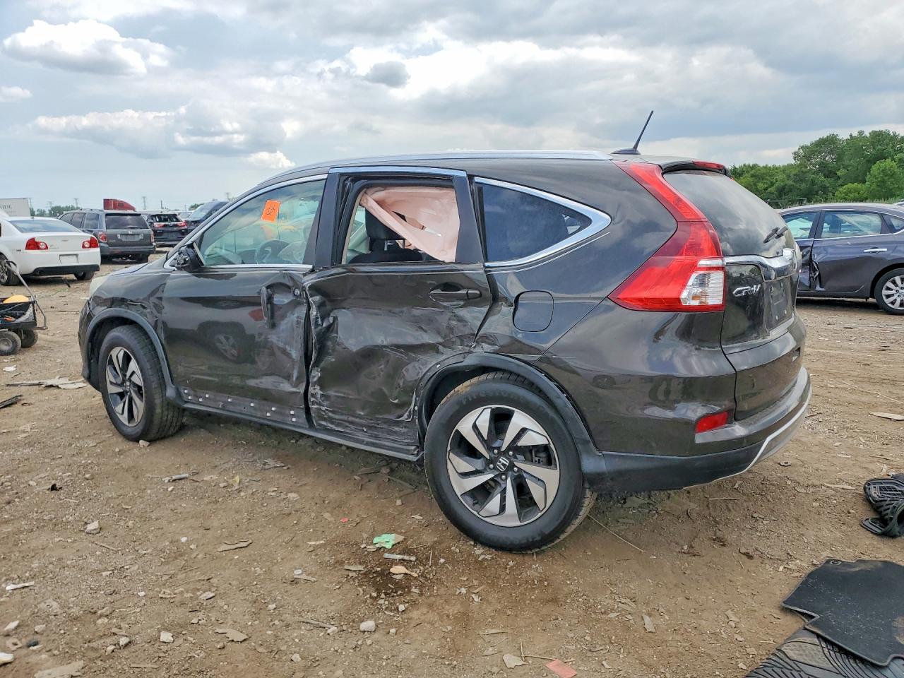 2015 Honda Cr-v Touring Серый vin: 5J6RM4H93FL123203
