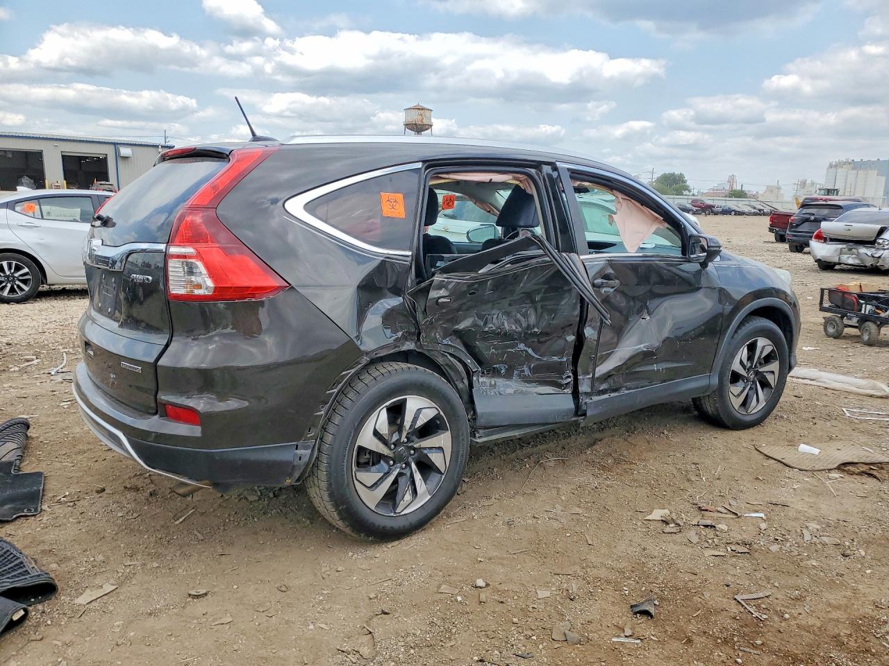2015 Honda Cr-v Touring Серый vin: 5J6RM4H93FL123203