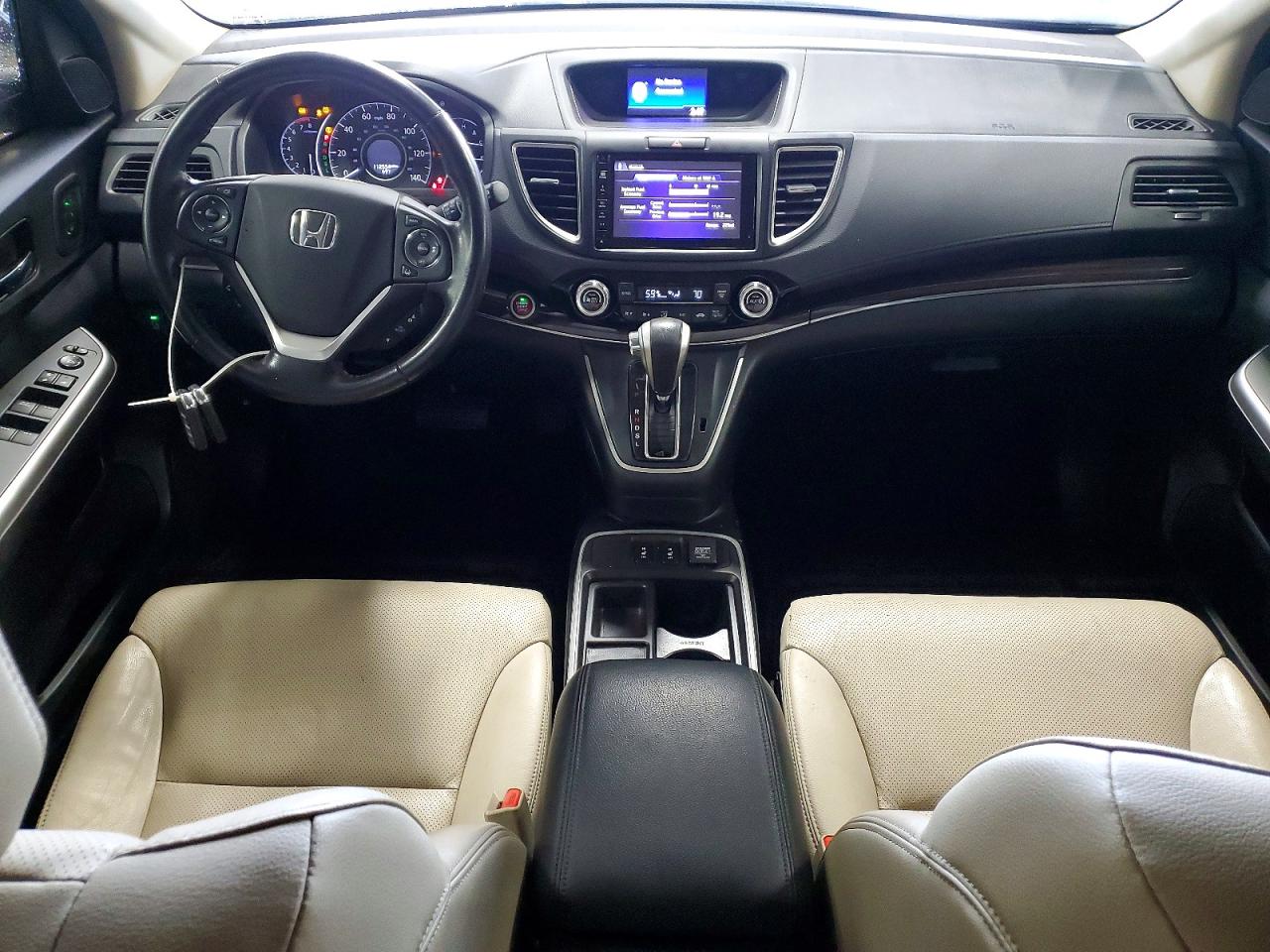 2015 Honda Cr-v Touring White vin: 5J6RM4H94FL062931