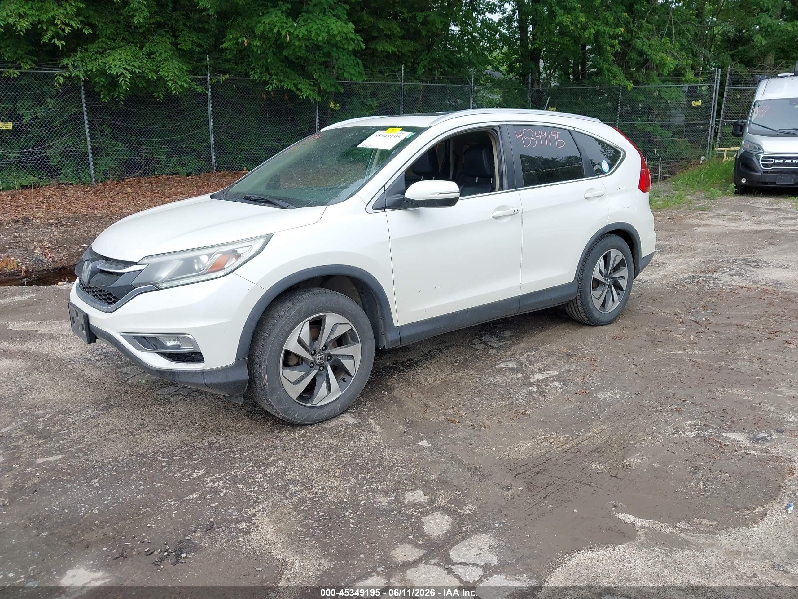2015 Honda Cr-v Touring Белый vin: 5J6RM4H94FL079003