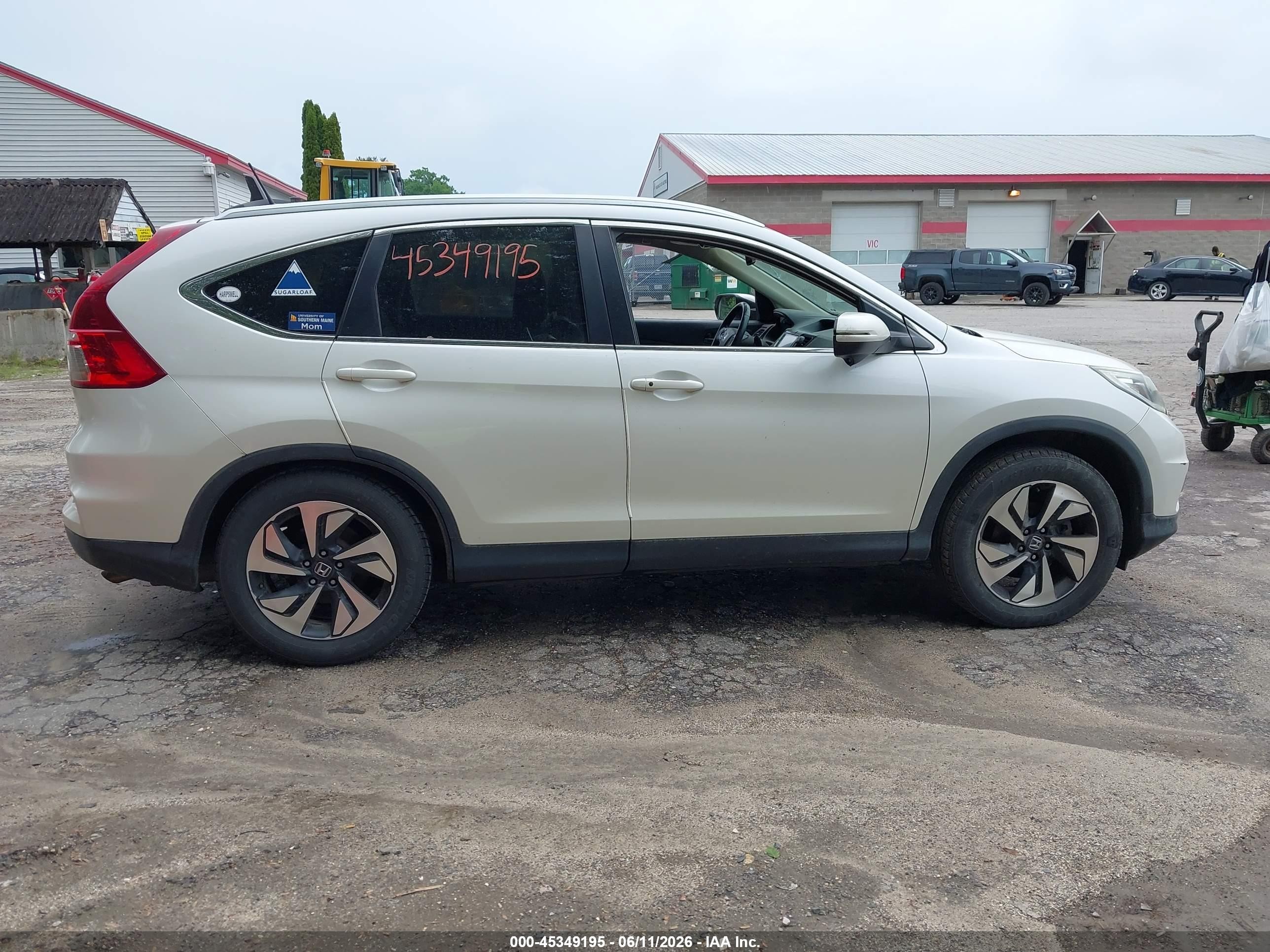2015 Honda Cr-v Touring Белый vin: 5J6RM4H94FL079003