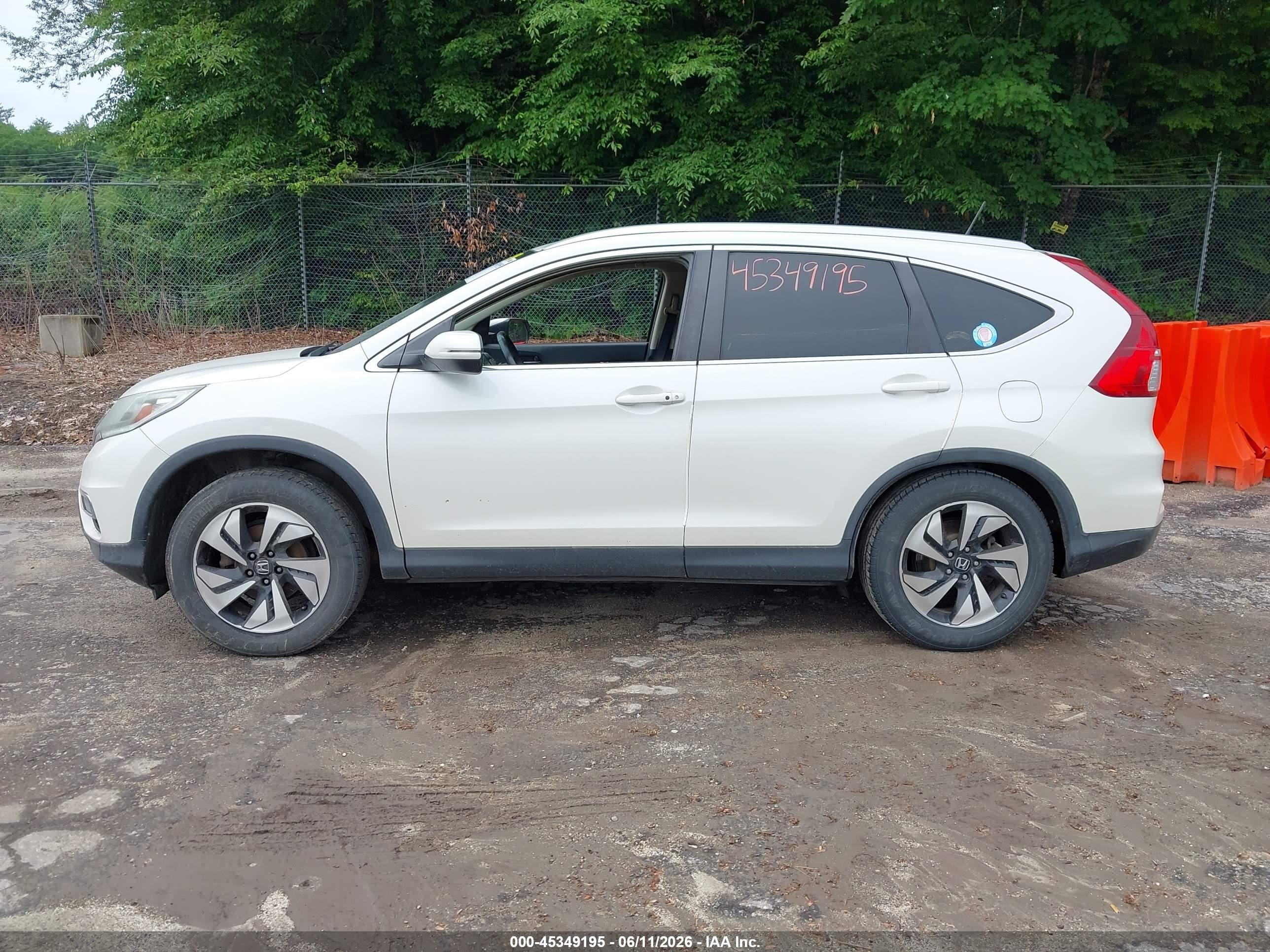 2015 Honda Cr-v Touring Белый vin: 5J6RM4H94FL079003