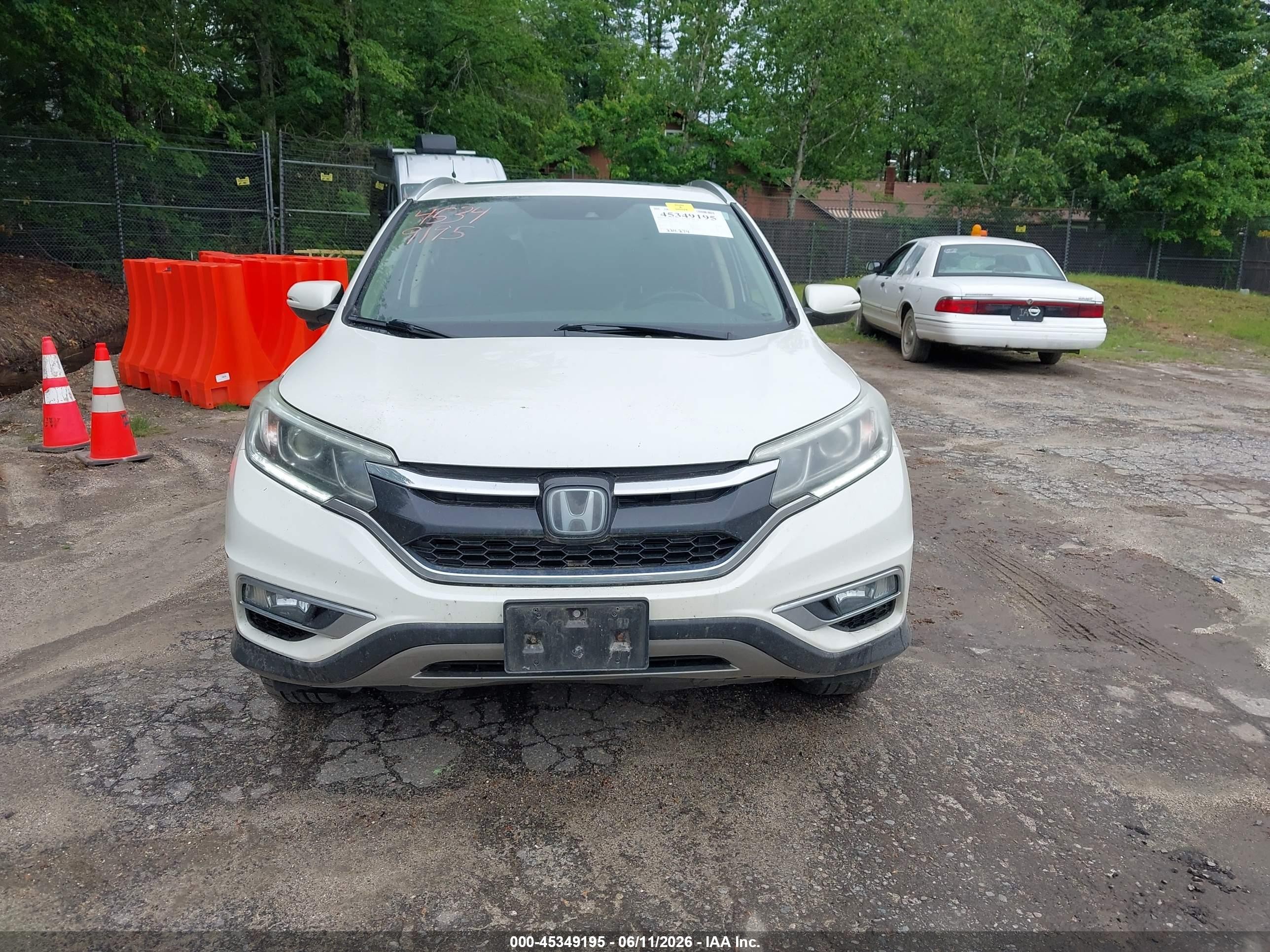 2015 Honda Cr-v Touring Белый vin: 5J6RM4H94FL079003