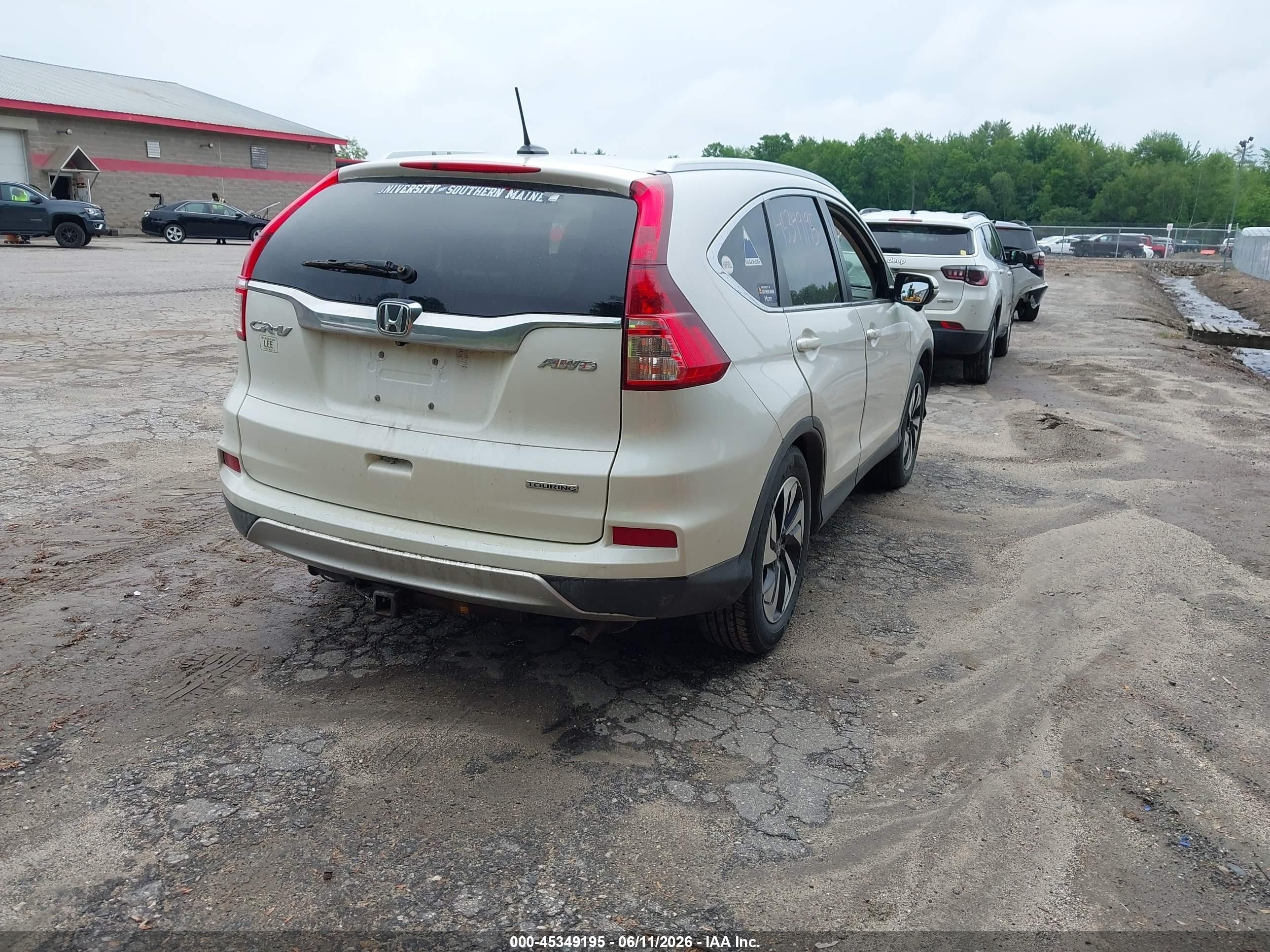 2015 Honda Cr-v Touring Белый vin: 5J6RM4H94FL079003