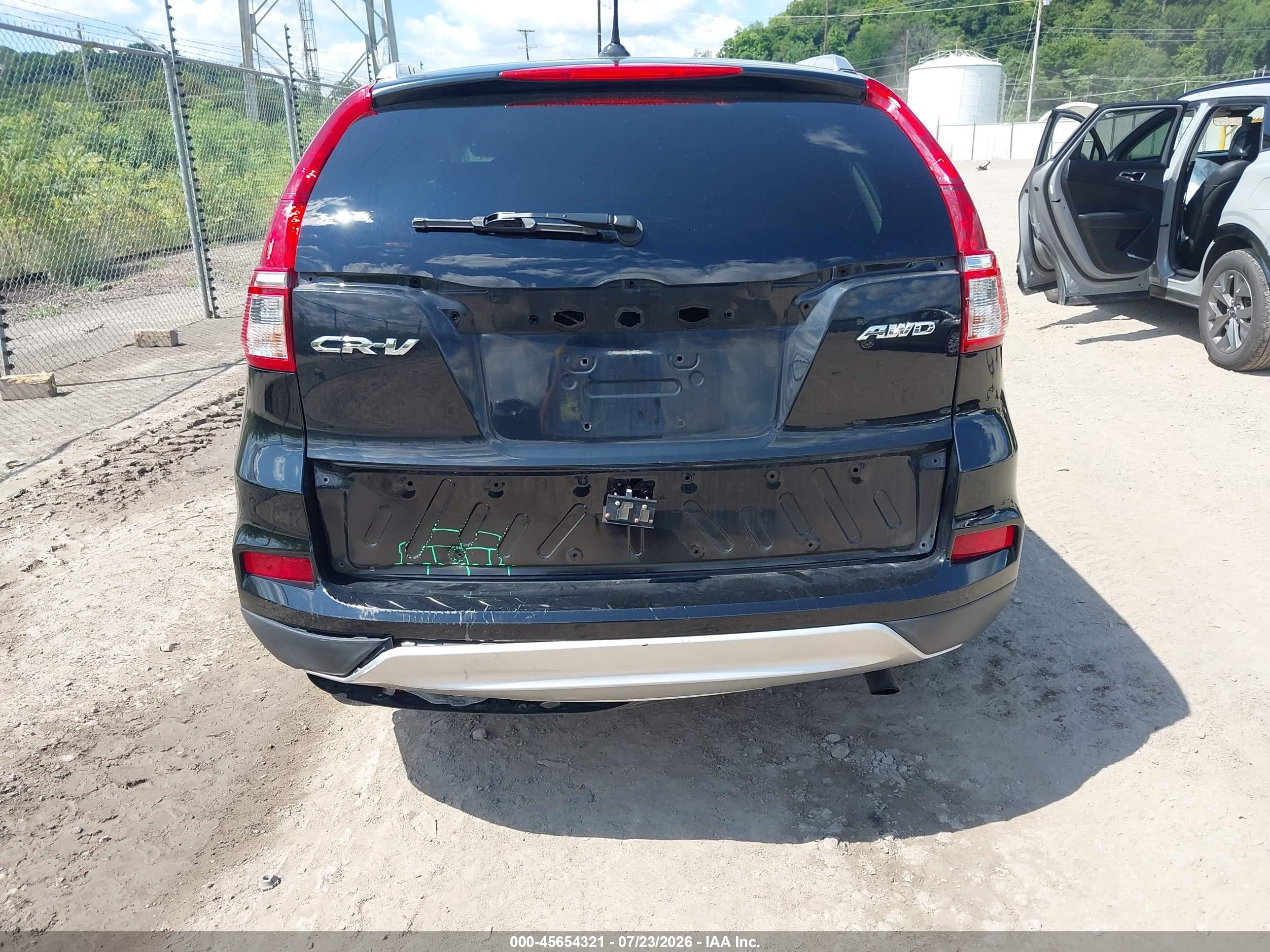 2015 Honda Cr-v Touring Black vin: 5J6RM4H94FL084492