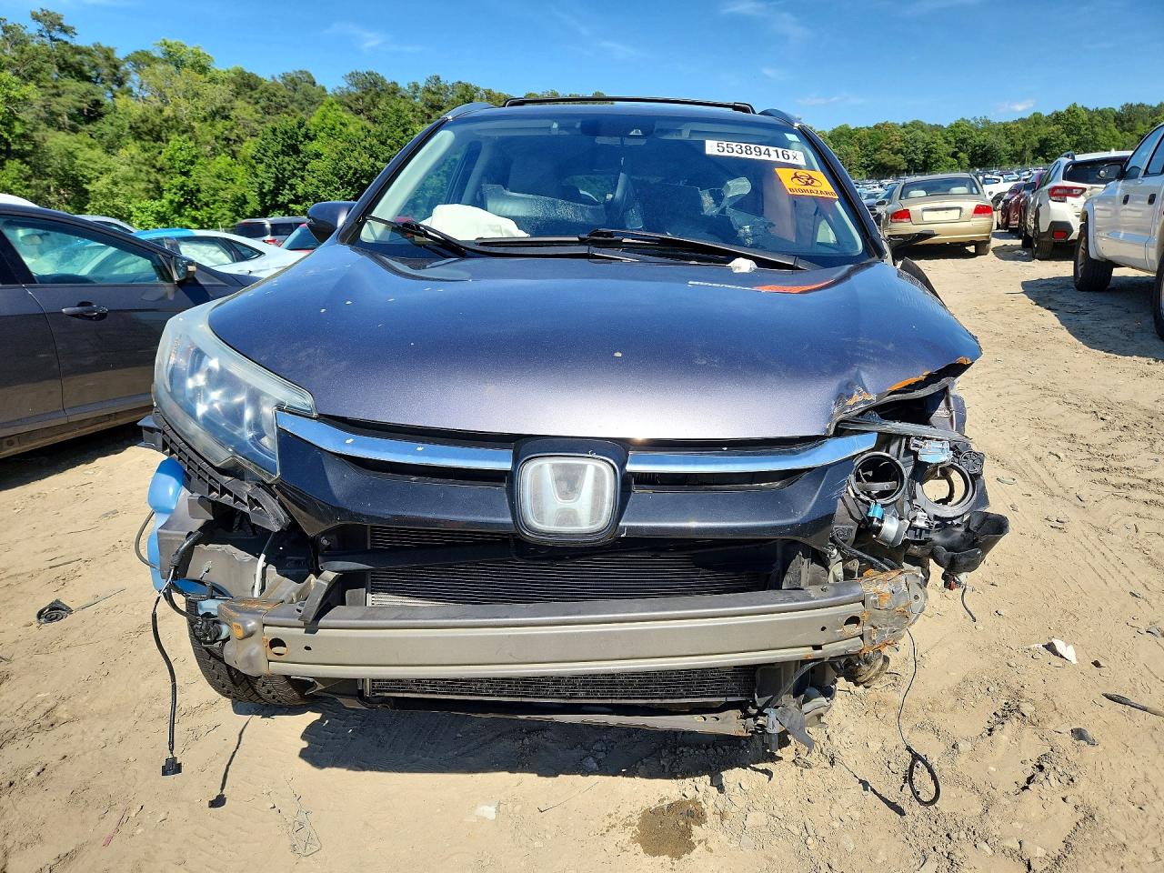 2015 Honda Cr-v Touring Серый vin: 5J6RM4H94FL086050